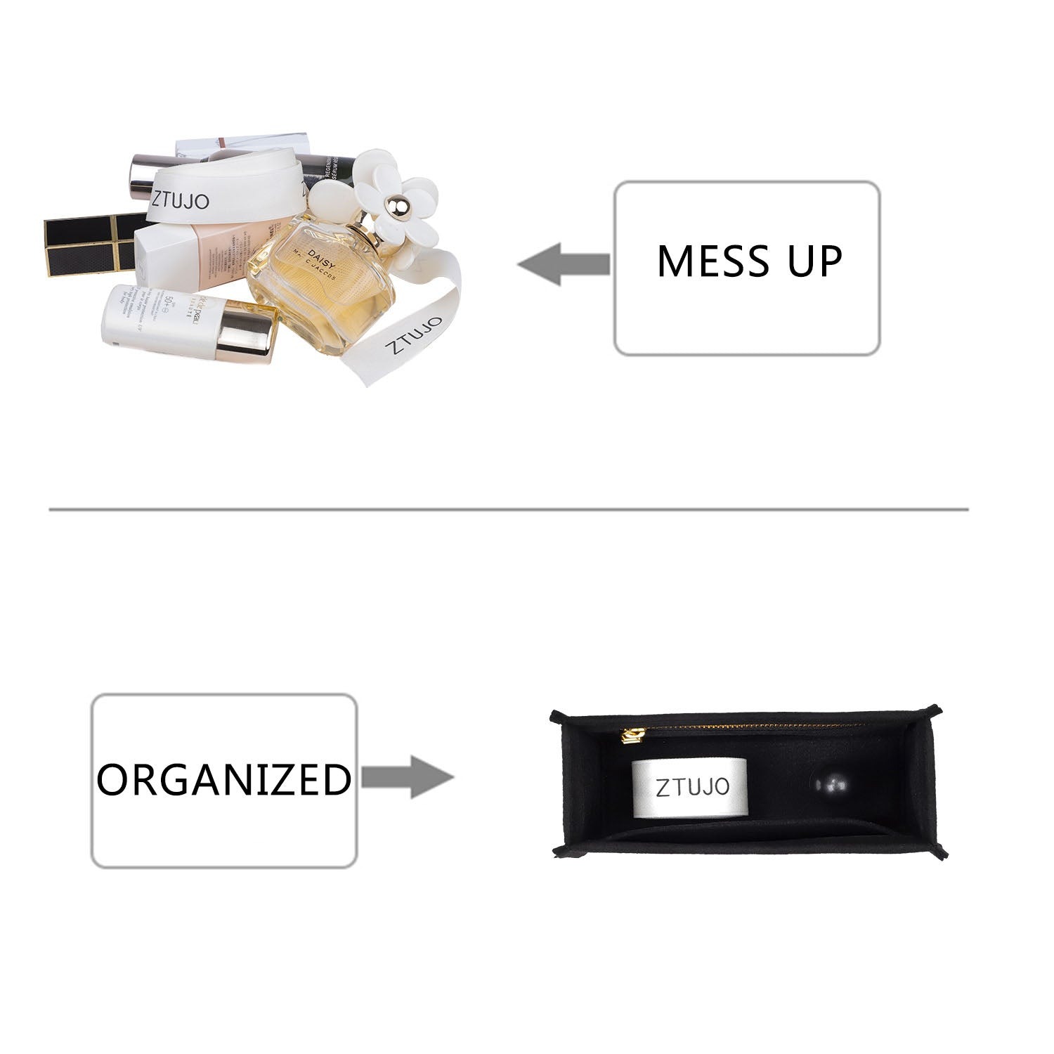 Organizer für Chanel Kelly Bag – Premium-Filzeinlage mit YKK-Reißverschlüssen product image 3
