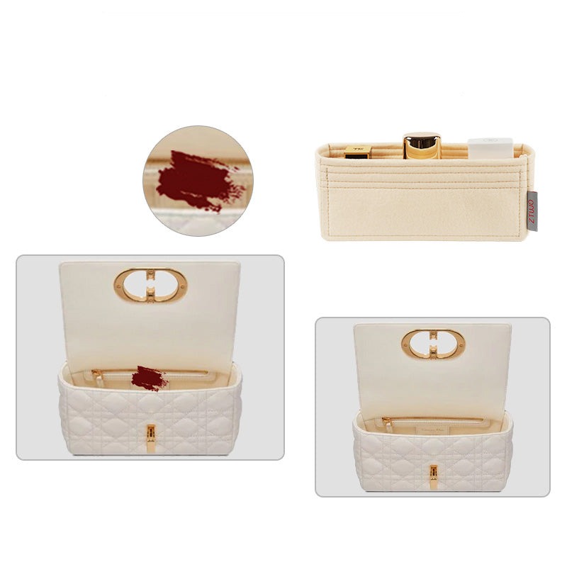 Einsatz für Dior Caro Bag Small / Medium / Large – Filzeinlage mit 2 Taschen product image 4