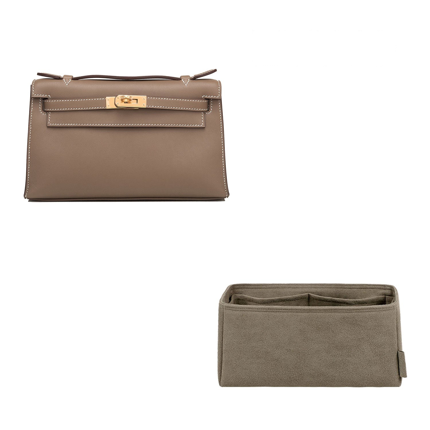 Organizer für Hermès Pochette / Kelly Mini II – Premium-Material in Fahrzeugqualität, 4 Fächer product image 8