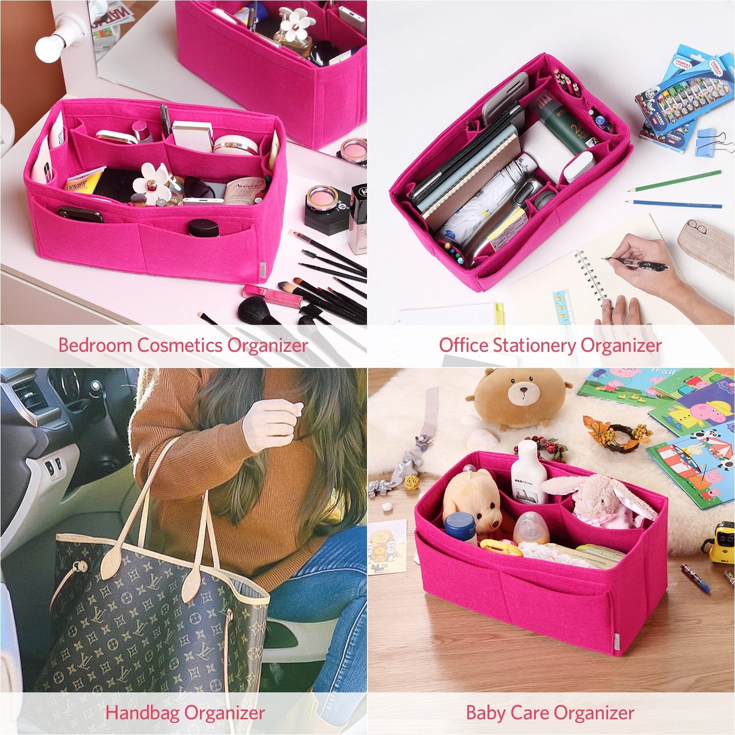 Filz Handtaschen-Organizer – Extra Large (passt für Speedy 40 / Neverfull GM) product image 70