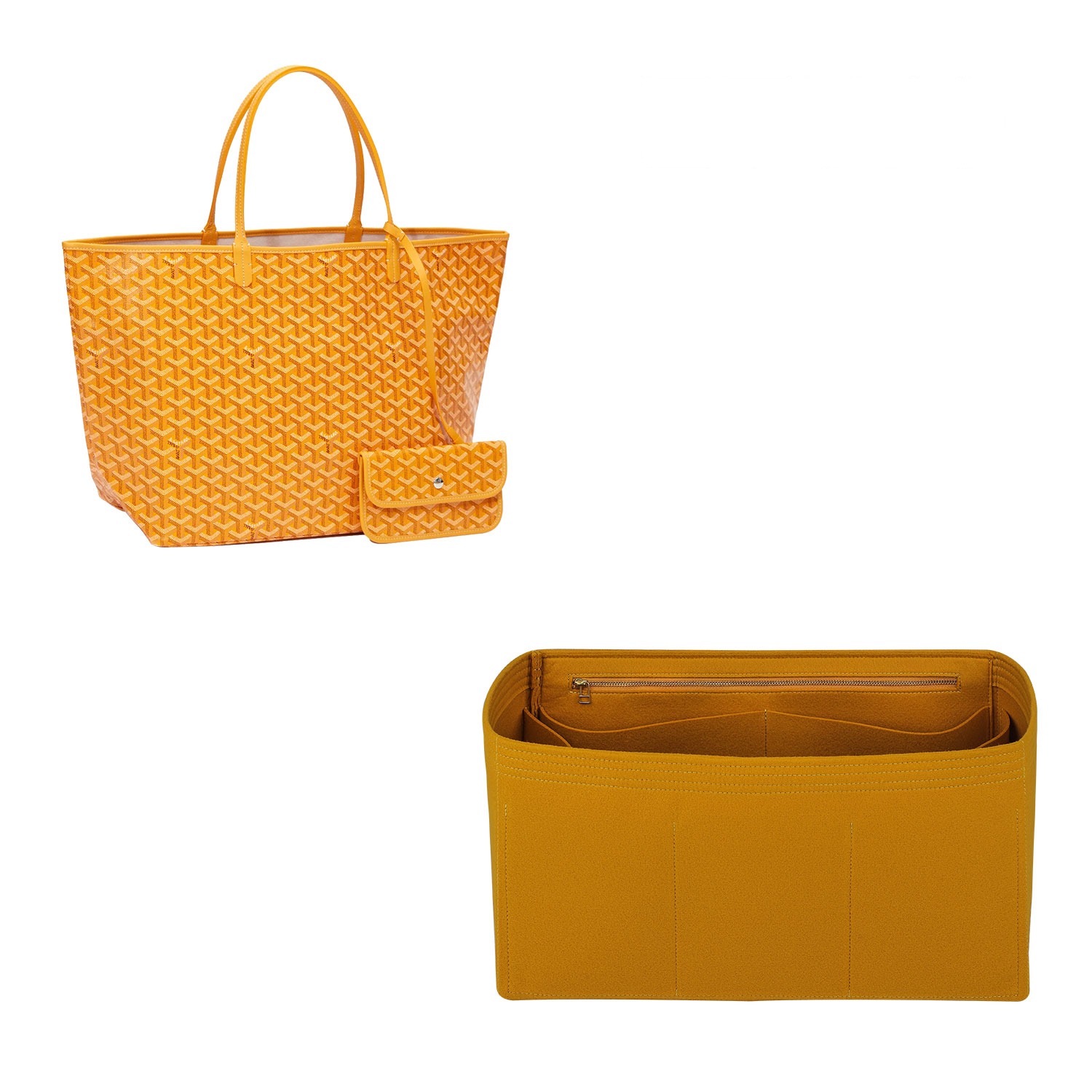 Taschenorganizer für Goyard Saint Louis PM / GM – 8 Fächer, YKK-Reißverschluss, Premium-Filz detail image 6