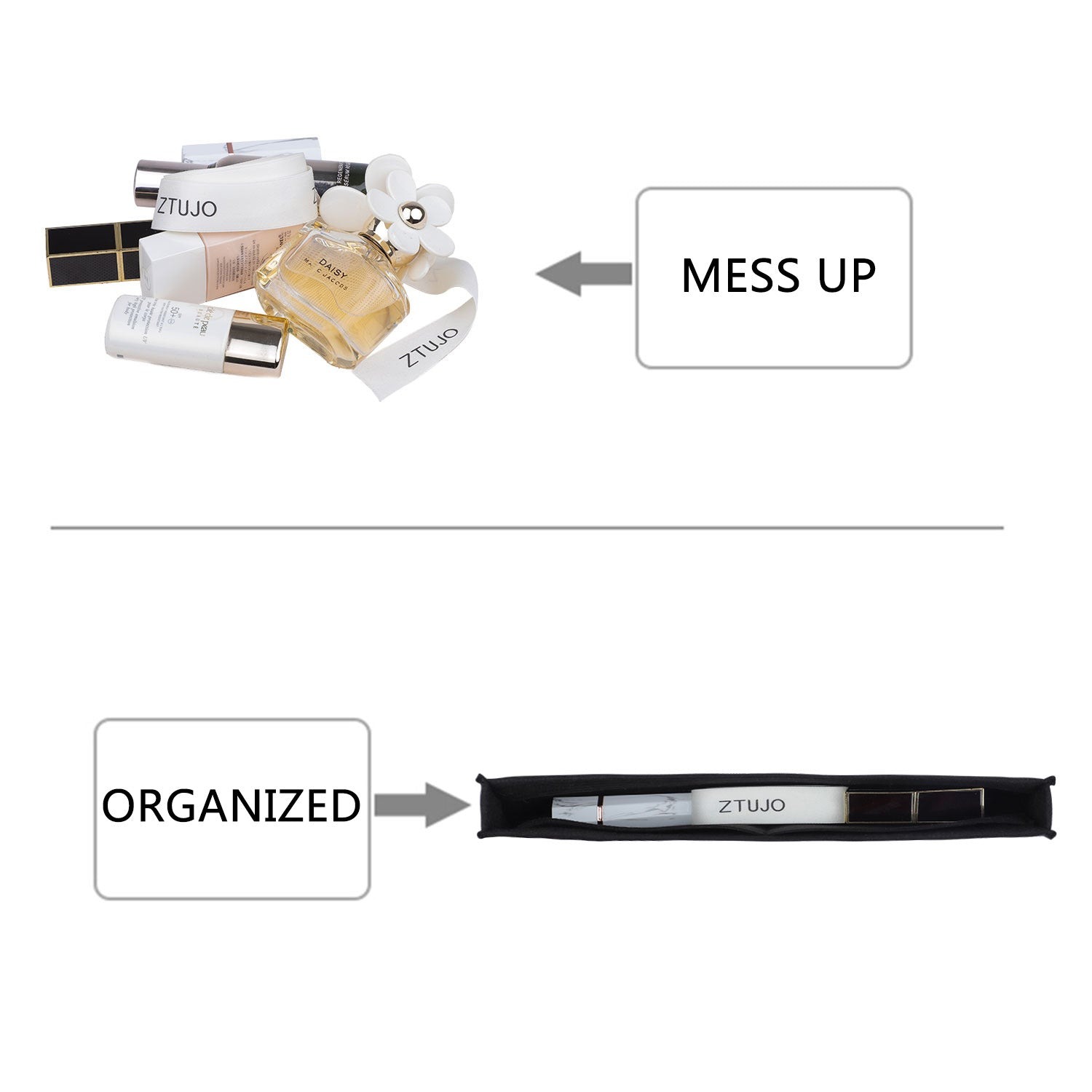 Premium Geldbörsen-Organizer für Hermes Kelly Cut – 2 Fächer, weicher Filz product image 4