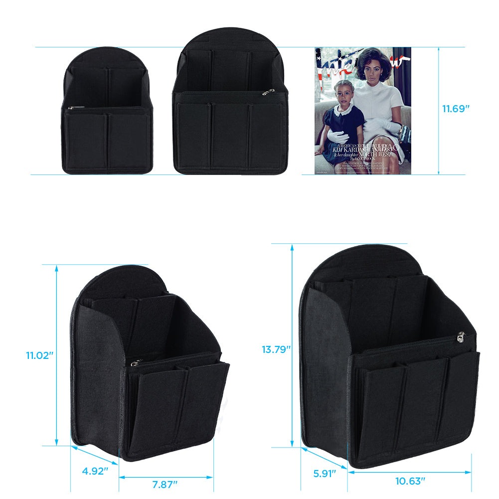 Filz-Organizer für Rucksäcke – Passend für runde und eckige Taschen, Beige/Grau/Kaffee/Schwarz detail image 15