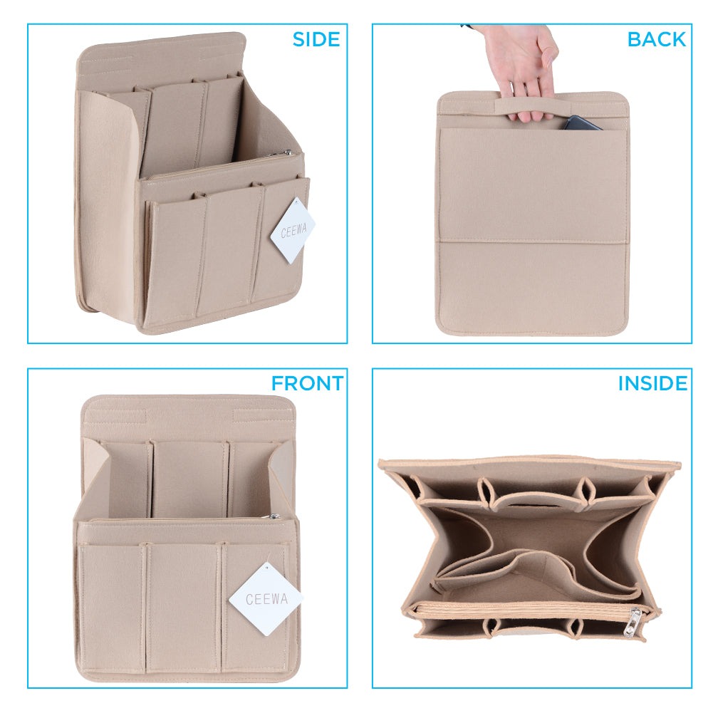 Filz-Organizer für Rucksäcke – Passend für runde und eckige Taschen, Beige/Grau/Kaffee/Schwarz detail image 8