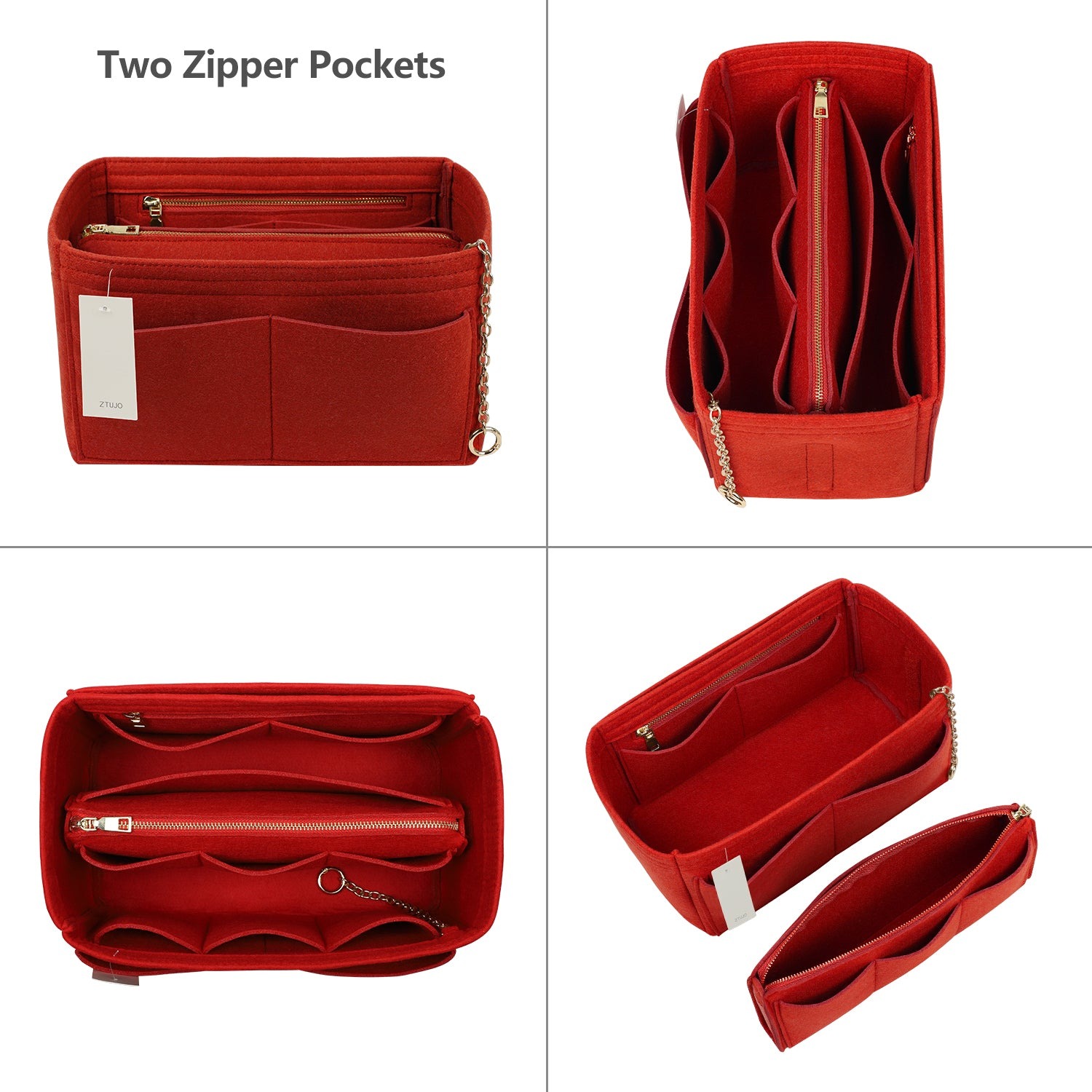 Handtaschen-Organizer aus Filz mit Seitenreißverschluss, herausnehmbare Mittel-Tasche für LV Speedy Neverfull Tote, 5 Größen product image 25