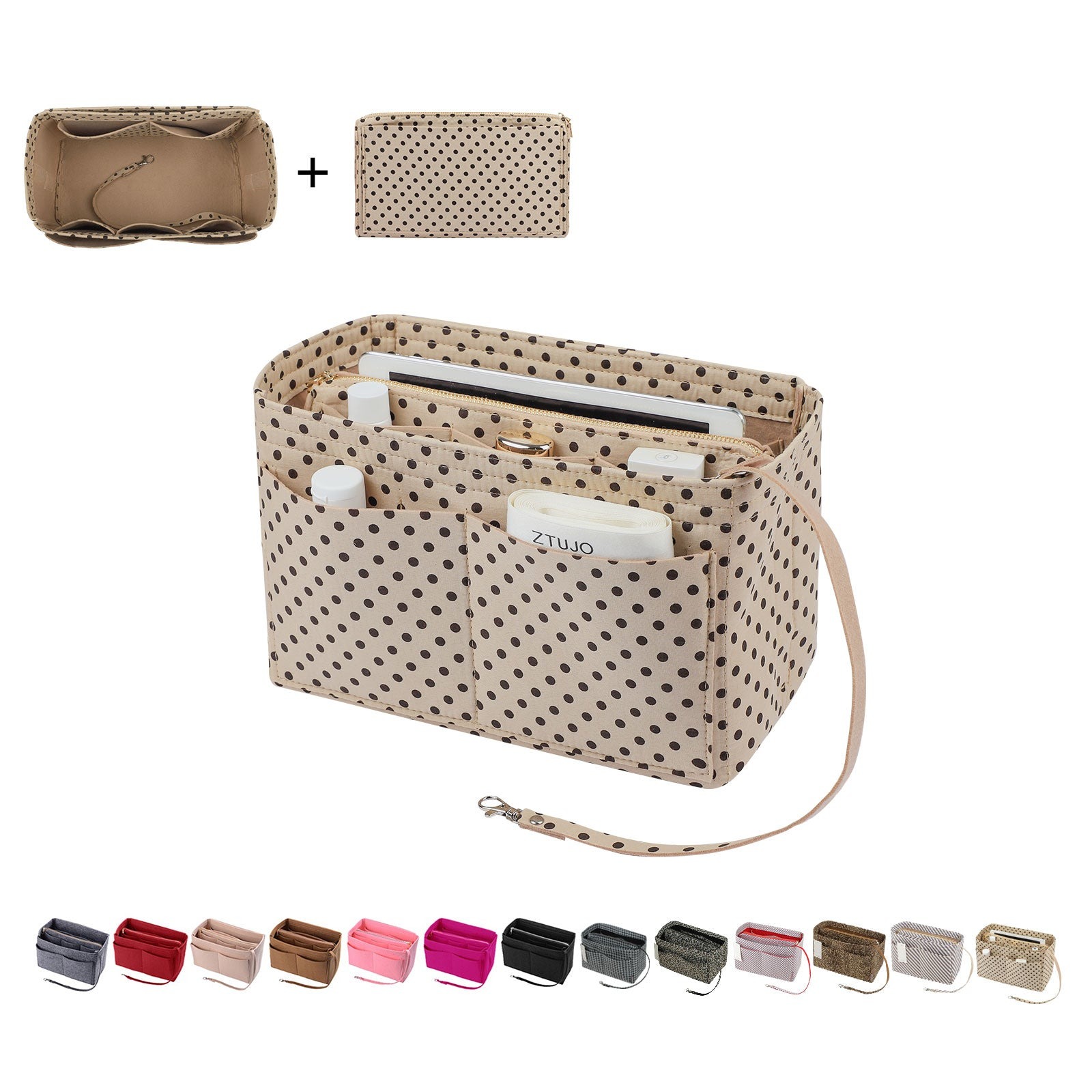 Taschenorganizer für LV Speedy Neverfull Tote – 6 Größen, Filz-Tascheneinsatz mit Reißverschluss product image 72