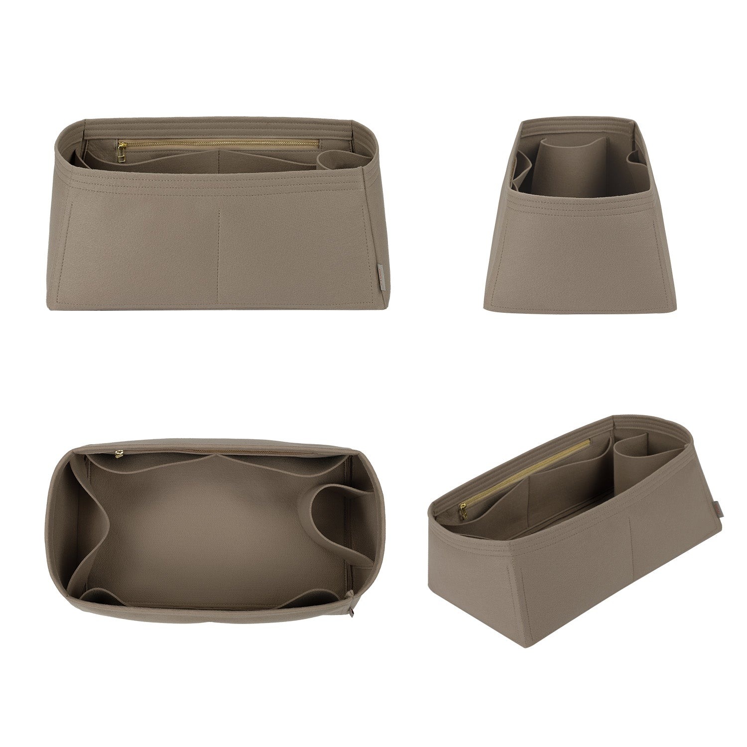 Premium Handtaschen-Organizer für The Row Margaux 10 / 12 / 15 / 17 – 7-taschen Filzeinlage product image 2
