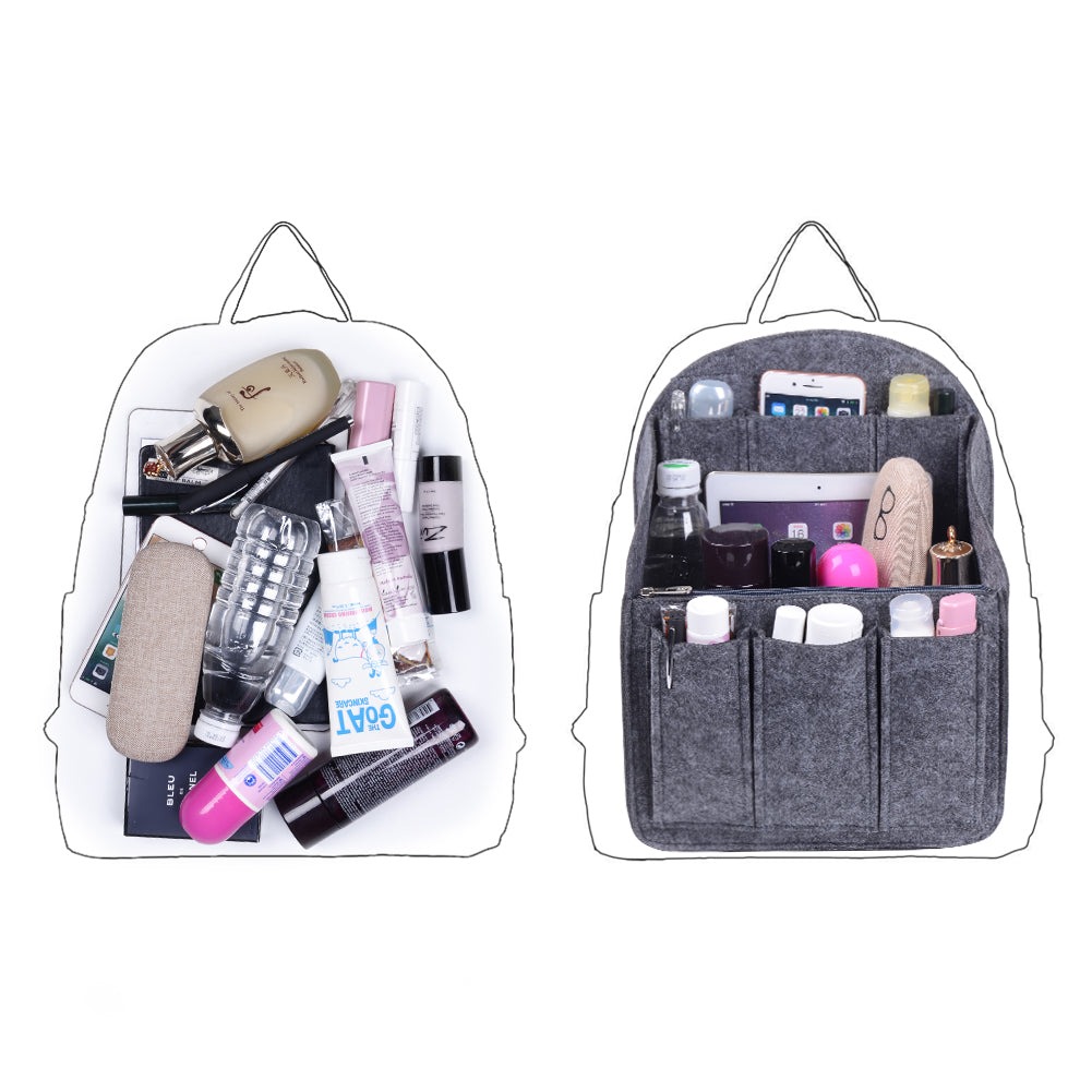 Filz-Organizer für Rucksäcke – Passend für runde und eckige Taschen, Beige/Grau/Kaffee/Schwarz product image 41