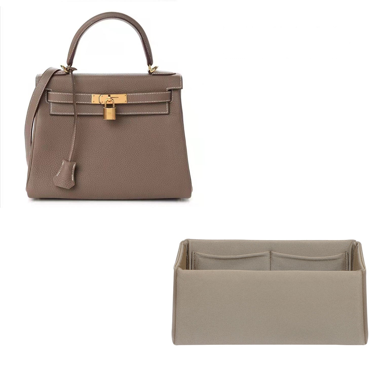Seiden- und Satin-Organizer für Hermes Kelly 25 / 28 / 32 / 35 / 40
