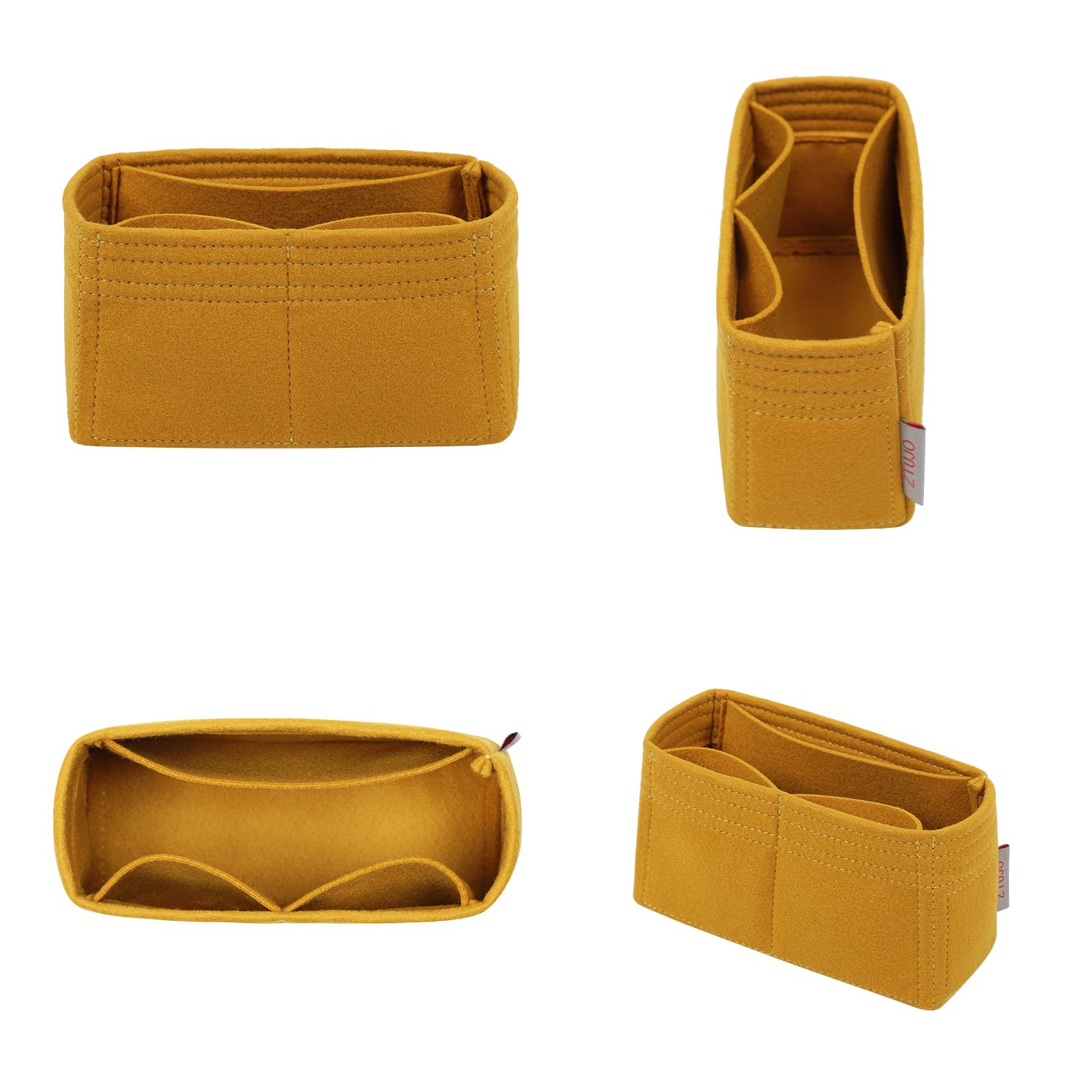 Premium Geldbörsen-Organizer für Goyard Saigon Mini / PM – 4 Fächer, weicher Filz detail image 1