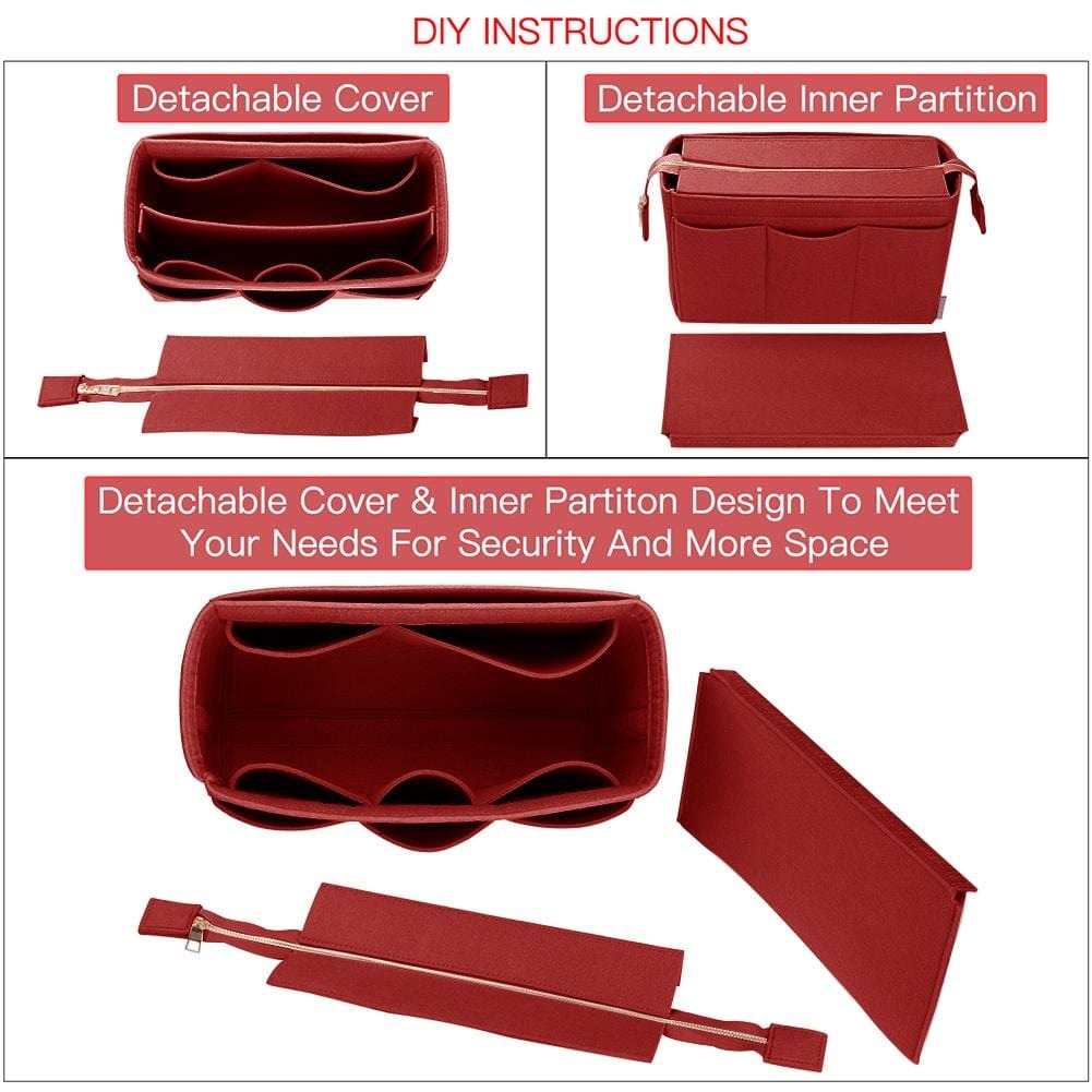 Organizer für Handtaschen mit abnehmbarem Reißverschlussdeckel für St. Louis PM und GM – Filzeinlage mit 9 Fächern product image 16