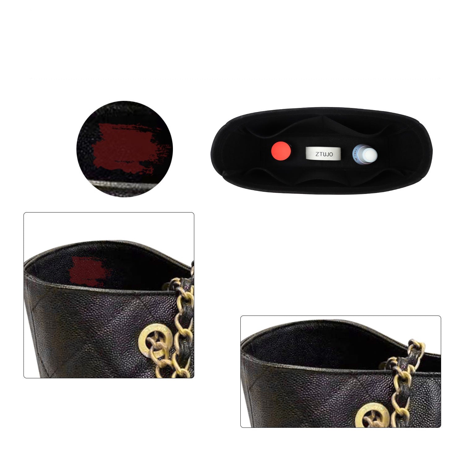 Taschenorganizer für Chanel 22C Tote – Premium-Filzeinlage, 5 Fächer product image 5