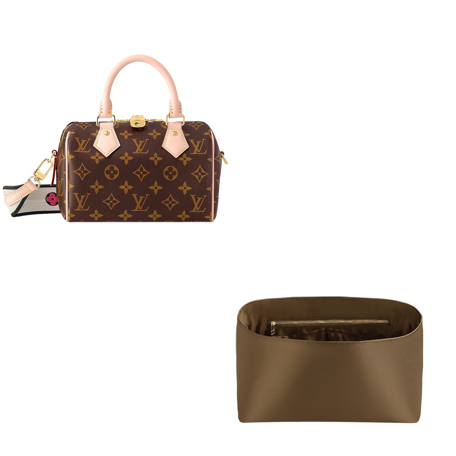 Seiden- & Satin-Taschenorganizer für LV Speedy Nano / 20 / 25 / 30 / 35