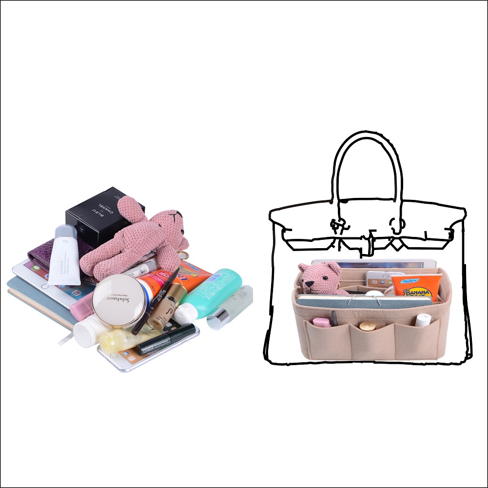 Organizer für Handtaschen mit eingenähtem Boden für Hermes Birkin 30/35 product image 17