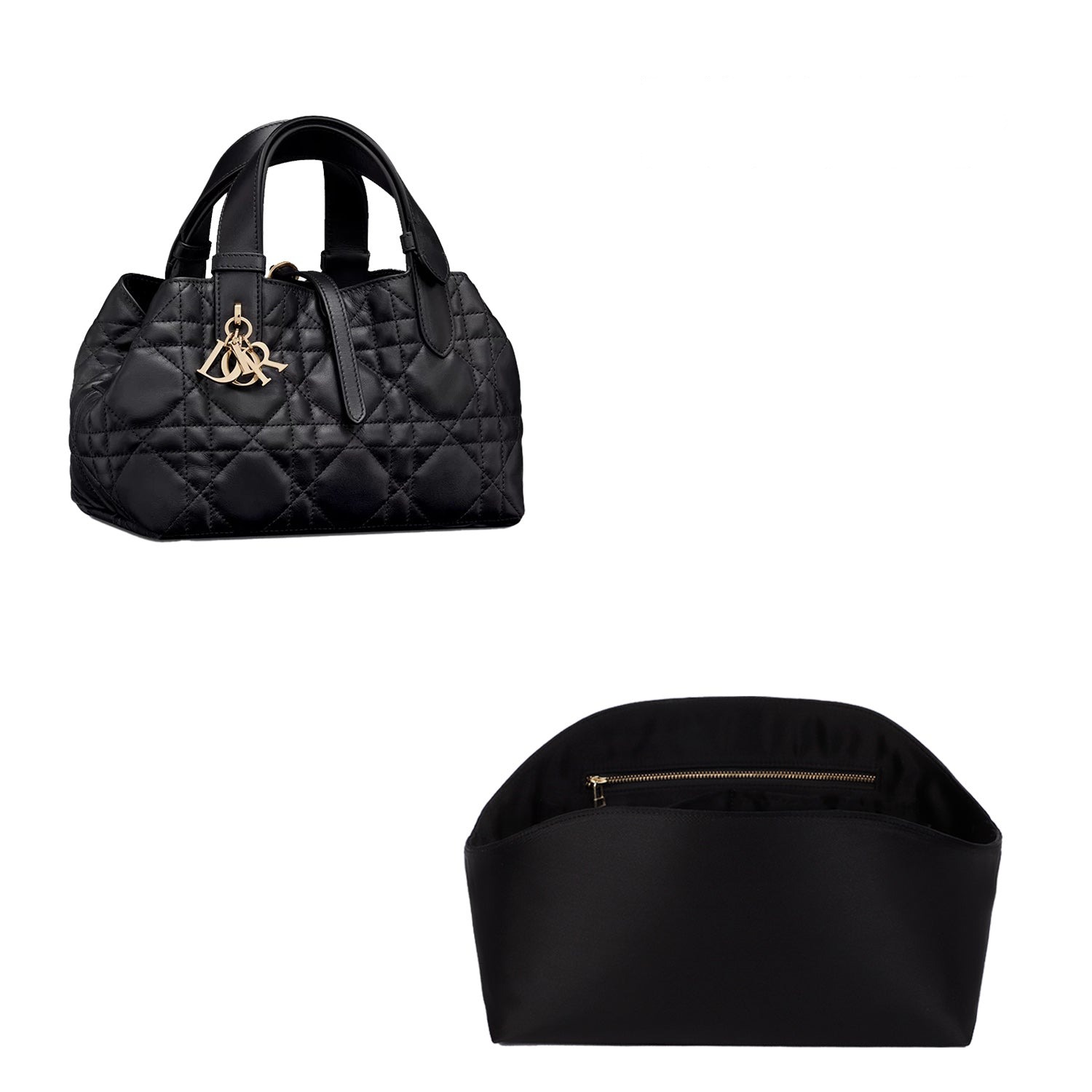 Taschenorganizer für Dior Toujours Small / Medium / Large Für Dior Toujours Vertical Small / Medium – Seide & Satin