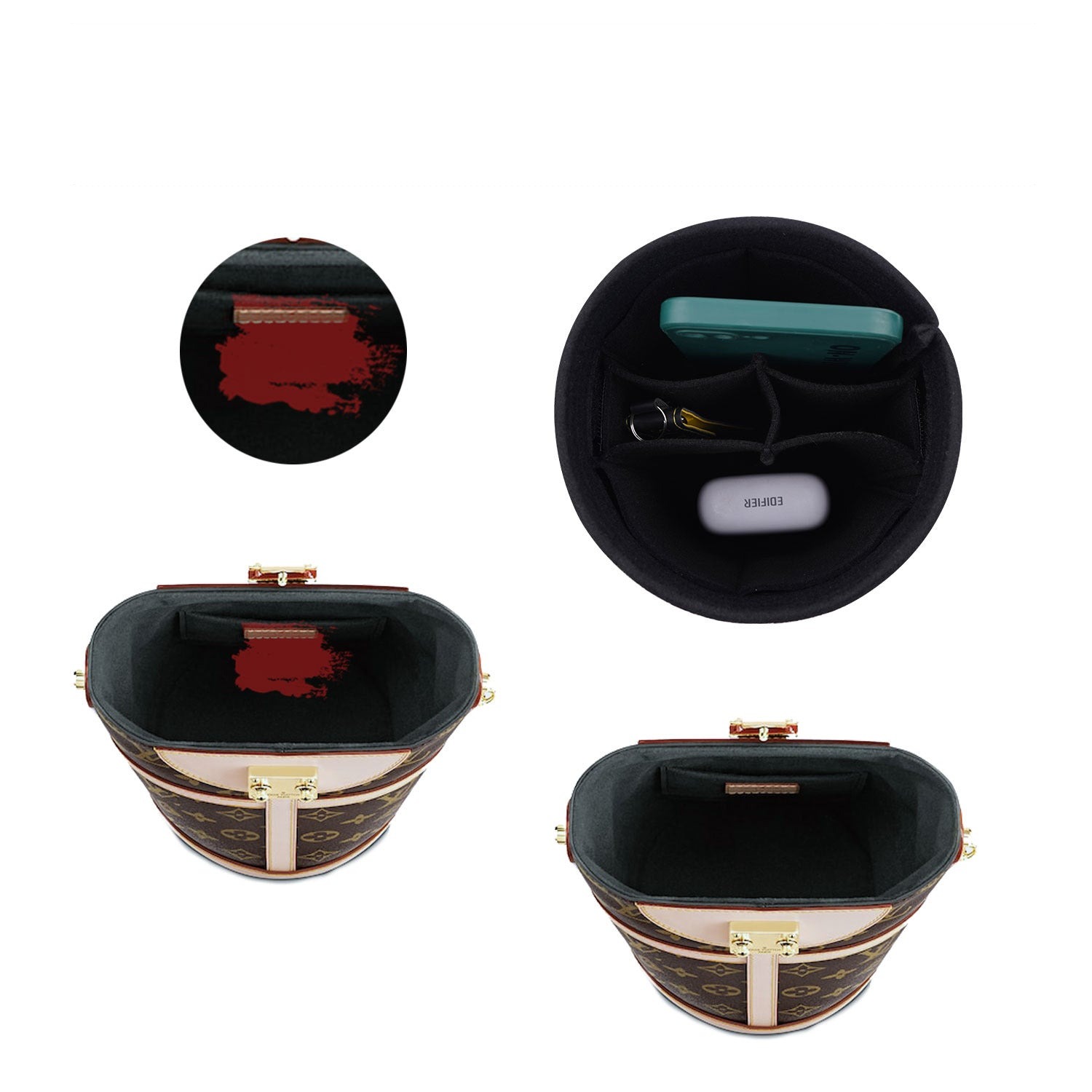 Premium Geldbörsen-Organizer für LV Duffle Bag – Weicher Filzeinsatz product image 5