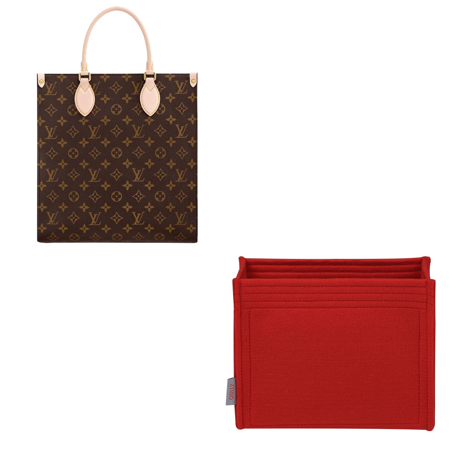 Handtaschen-Organizer für LV Petit Sac Plat, LV Sac Plat BB / PM – Premium-Filzeinlage