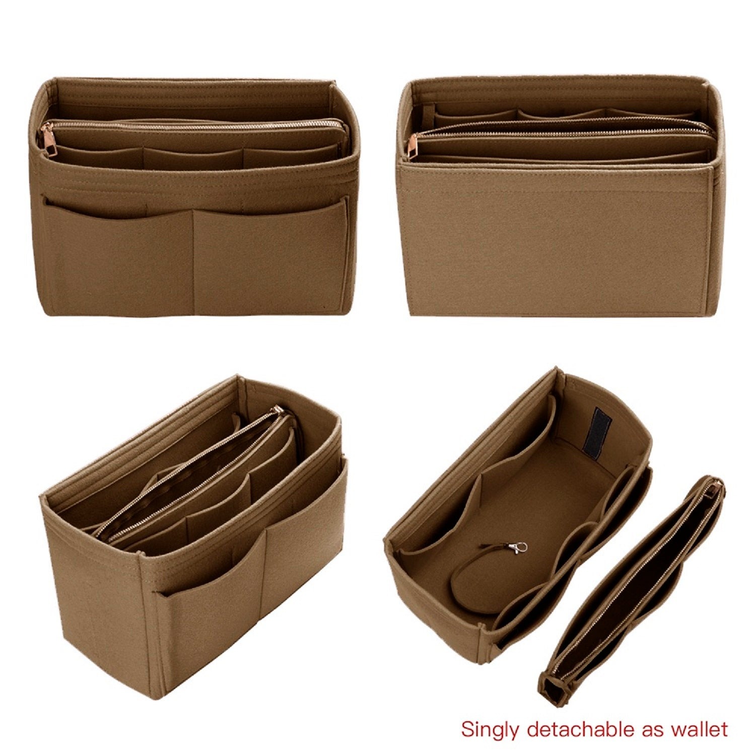 Taschenorganizer für LV Speedy Neverfull Tote – 6 Größen, Filz-Tascheneinsatz mit Reißverschluss product image 60