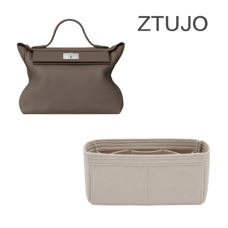 Premium-Taschenorganizer für Hermes 2424 Klein / Groß – 6 Fächer, weicher Filz