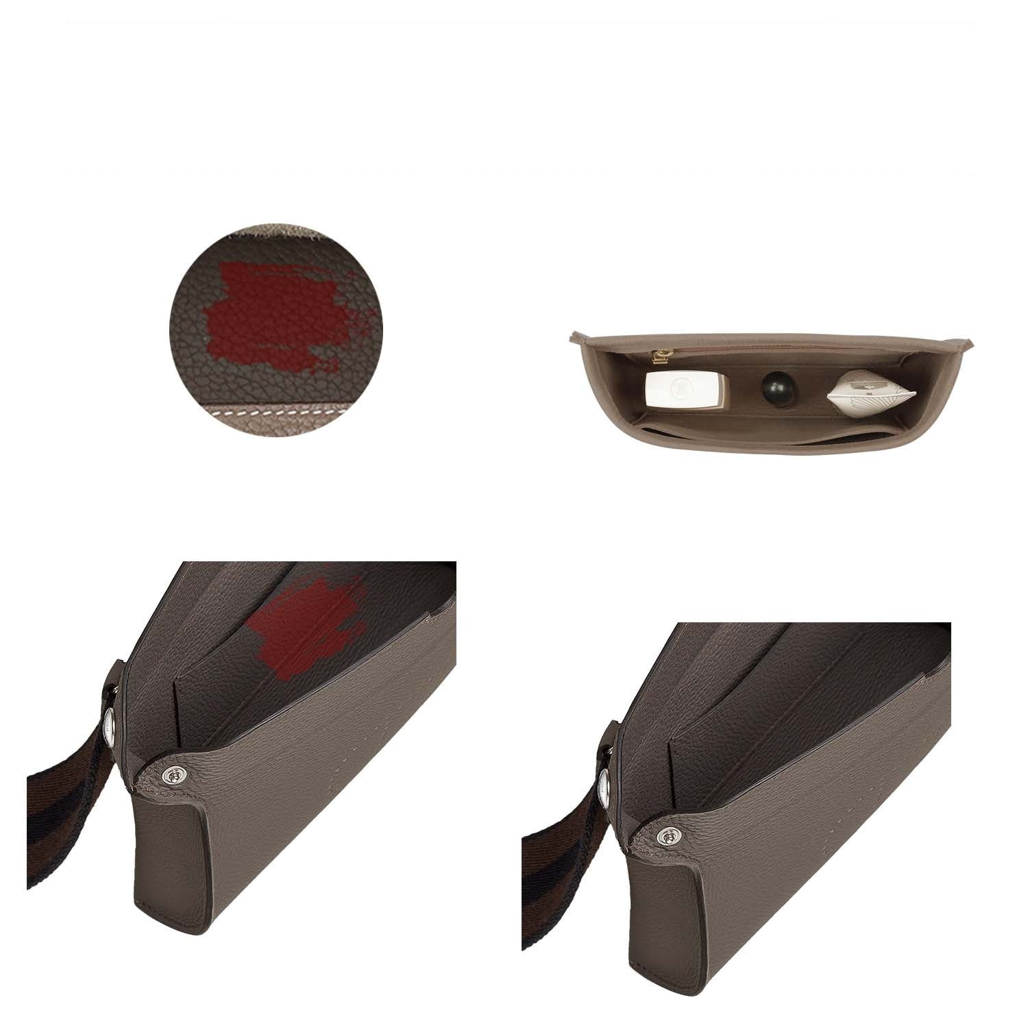 Premium Geldbörsen-Organizer für Hermes Videpoches Tasche – Elefantengrau / Individuell product image 4