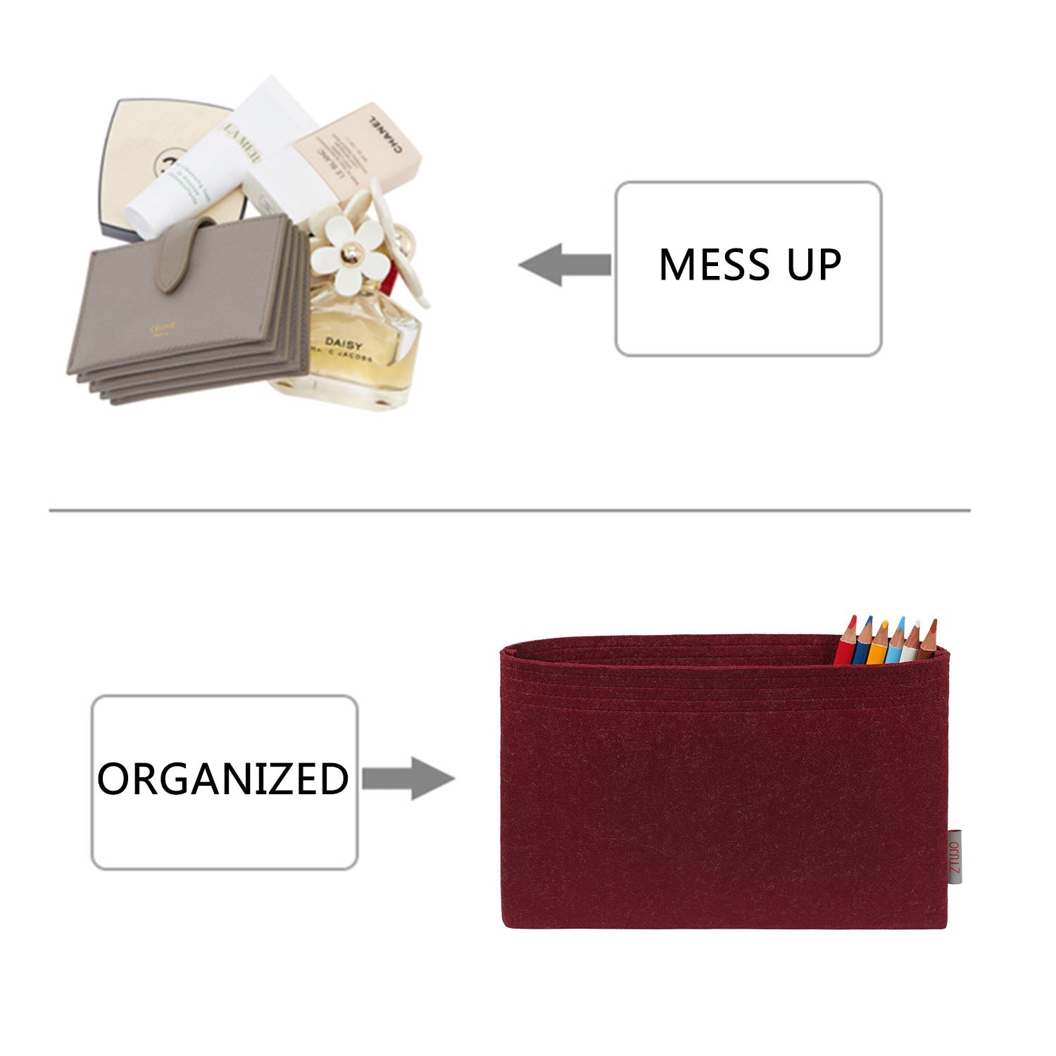 Premium Geldbörsen-Organizer für Chanel Classic Pouch 20 / 27 / 35 – Bordeaux oder Sonderfarbe product image 6