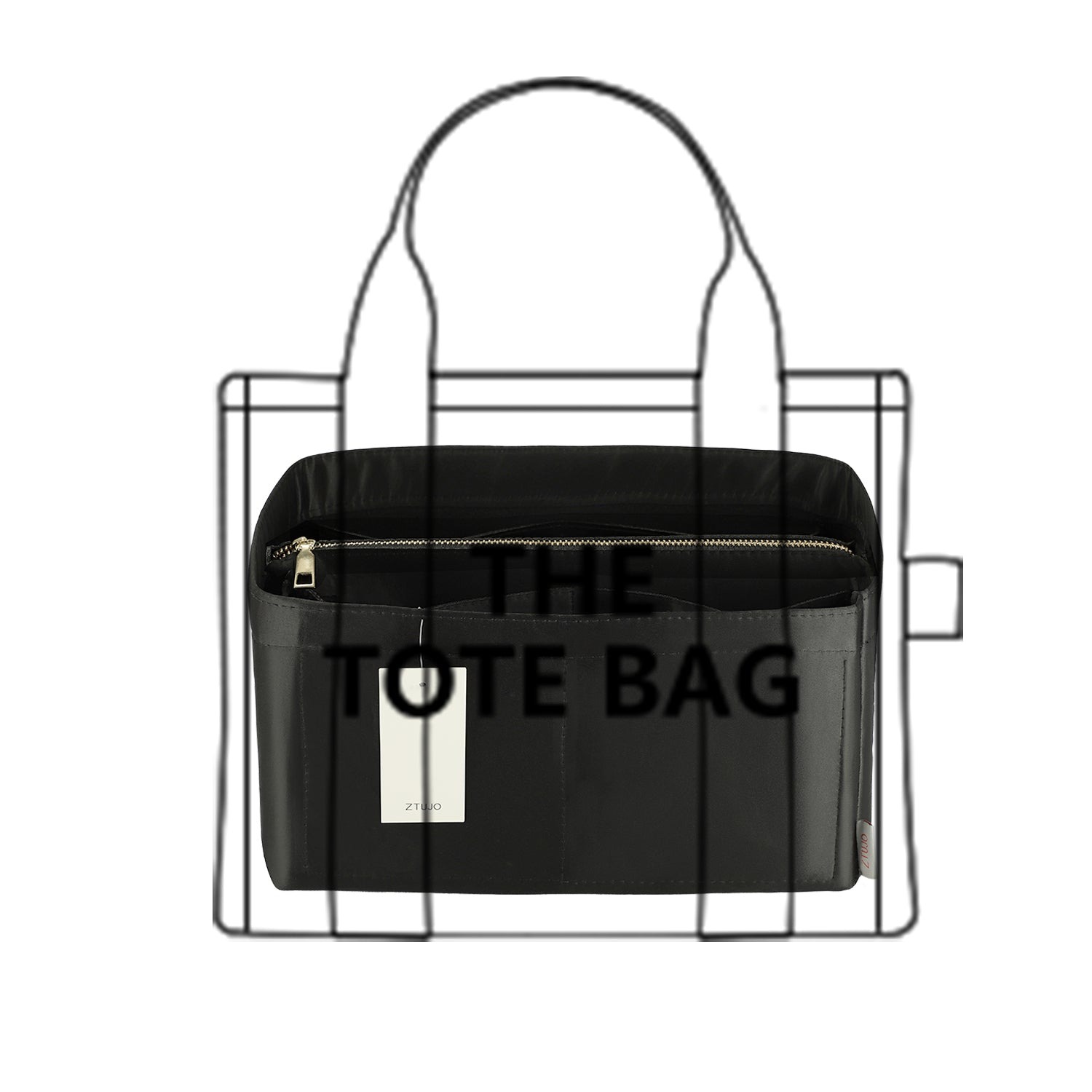 Silky Beutel-Organizer-Einsatz für Speedy, Neverfull, ONTHEGO Tote und mehr – 8 Fächer, 7 Größen product image 8