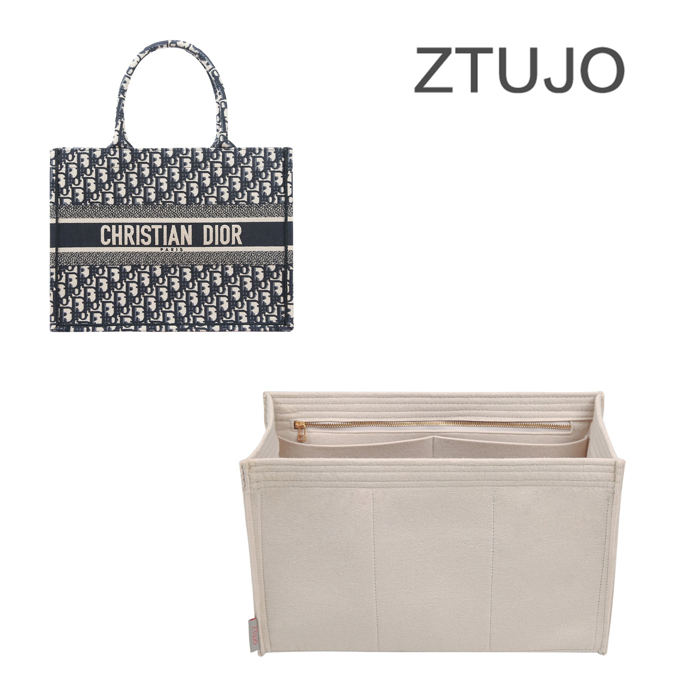 Taschenorganizer für Dior Book Tote Mini 22,5 cm / 2022 Neue kleine Größe 26,5 cm / Mittel 36 cm / Groß 42 cm