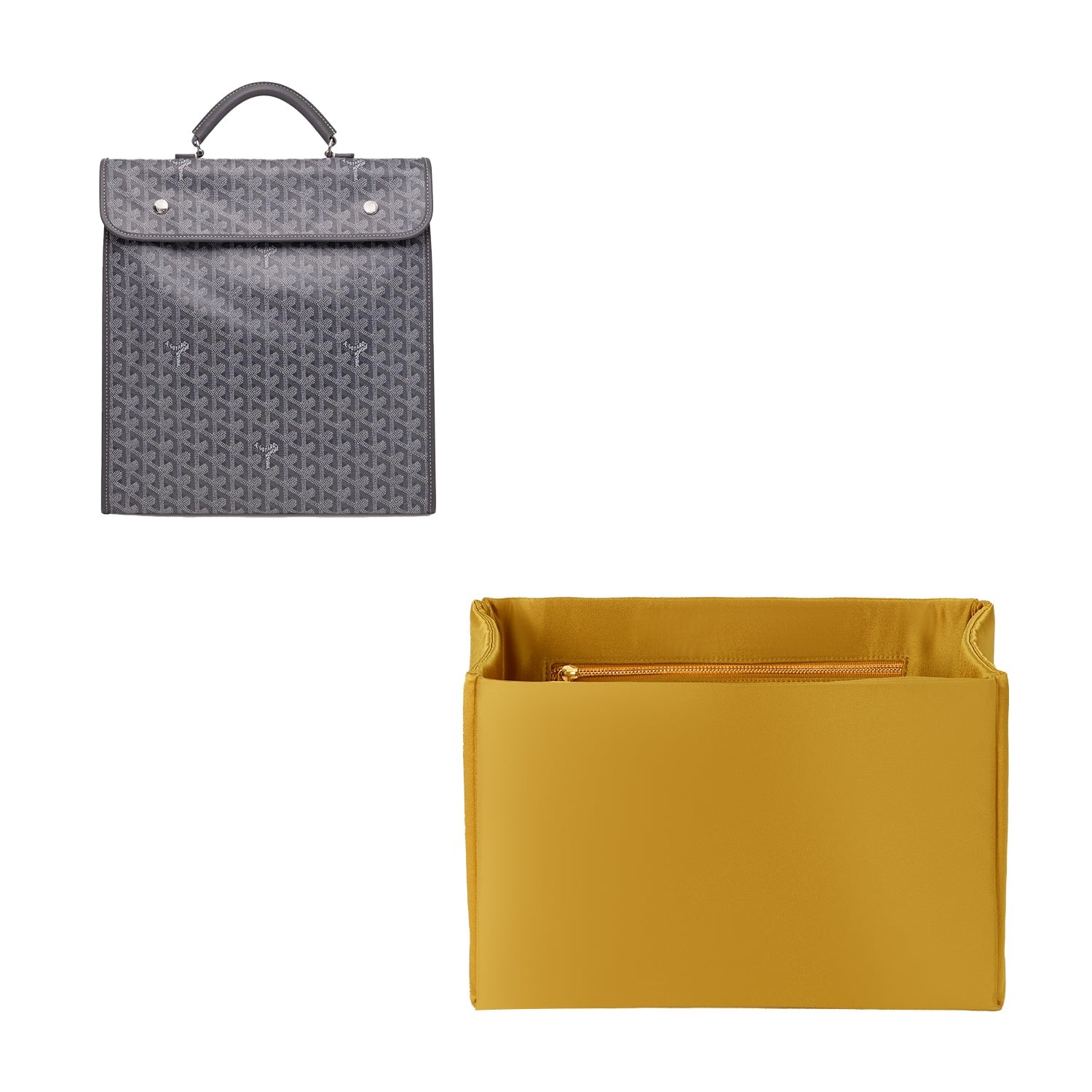 Handtaschen-Organizer für Goyard Saint Léger Rucksack – Seide & Satin, 6 Fächer