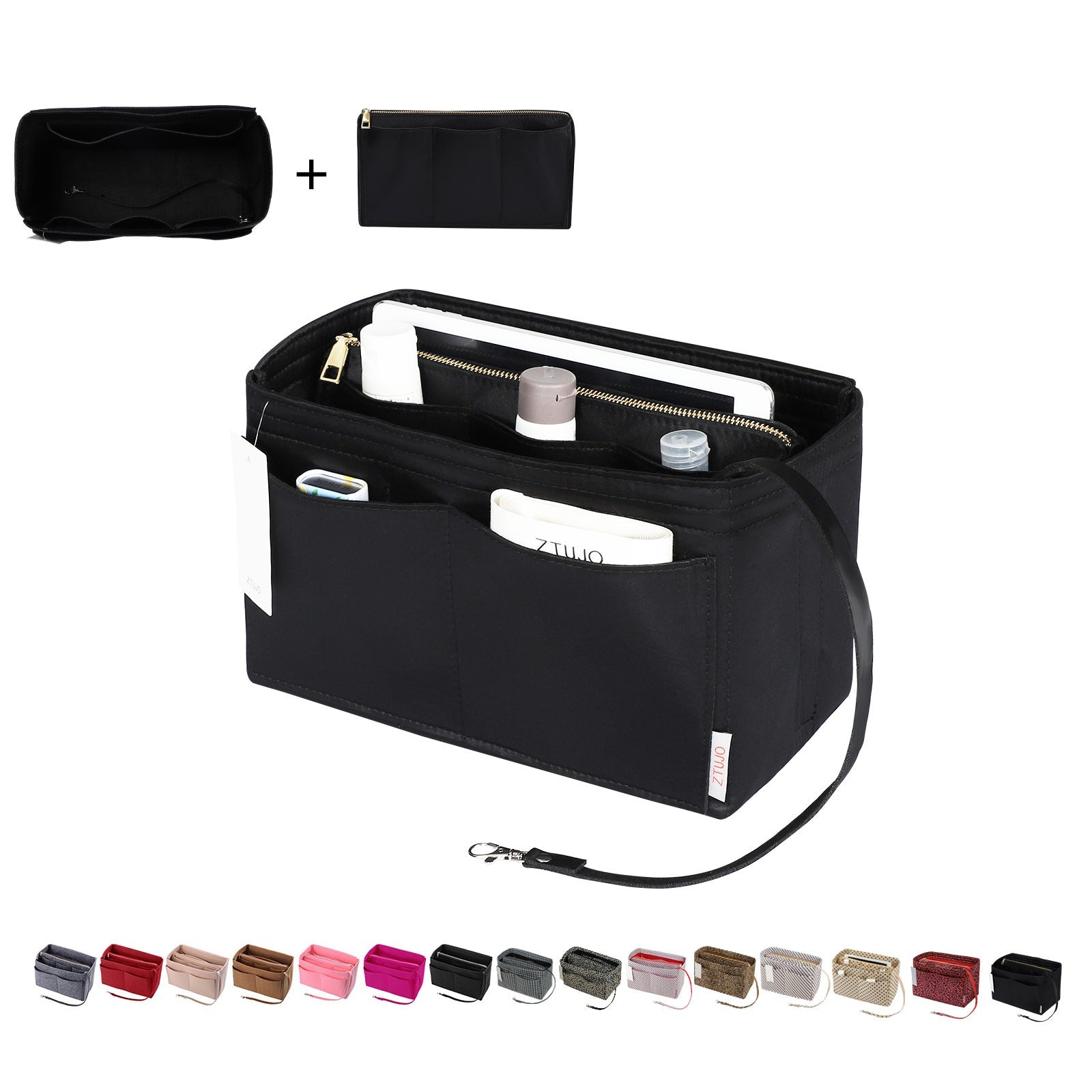 Taschenorganizer für LV Speedy Neverfull Tote – 6 Größen, Filz-Tascheneinsatz mit Reißverschluss product image 118