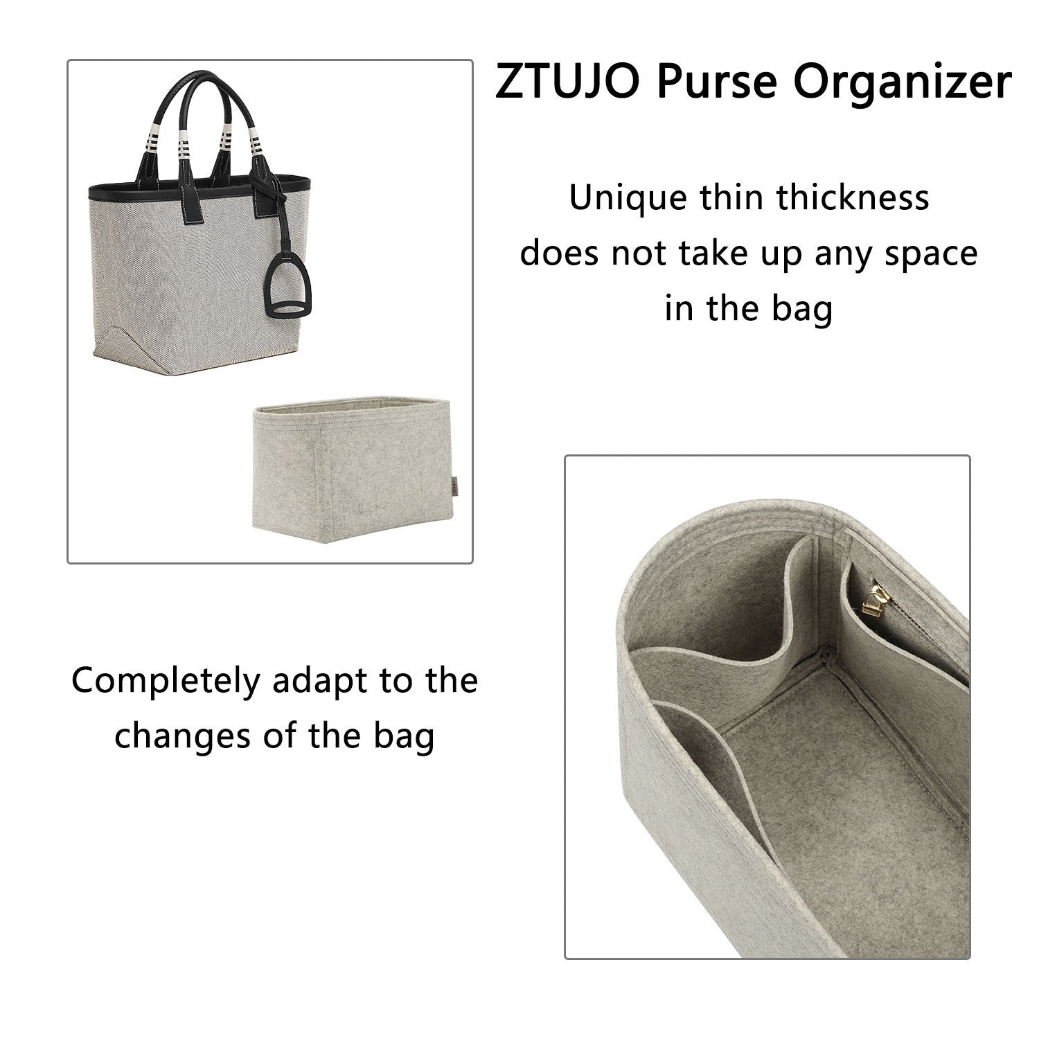 Premium Geldbörsen-Organizer für Hermes Steeple 25 / 28 – 7 Fächer, YKK-Reißverschlüsse product image 6