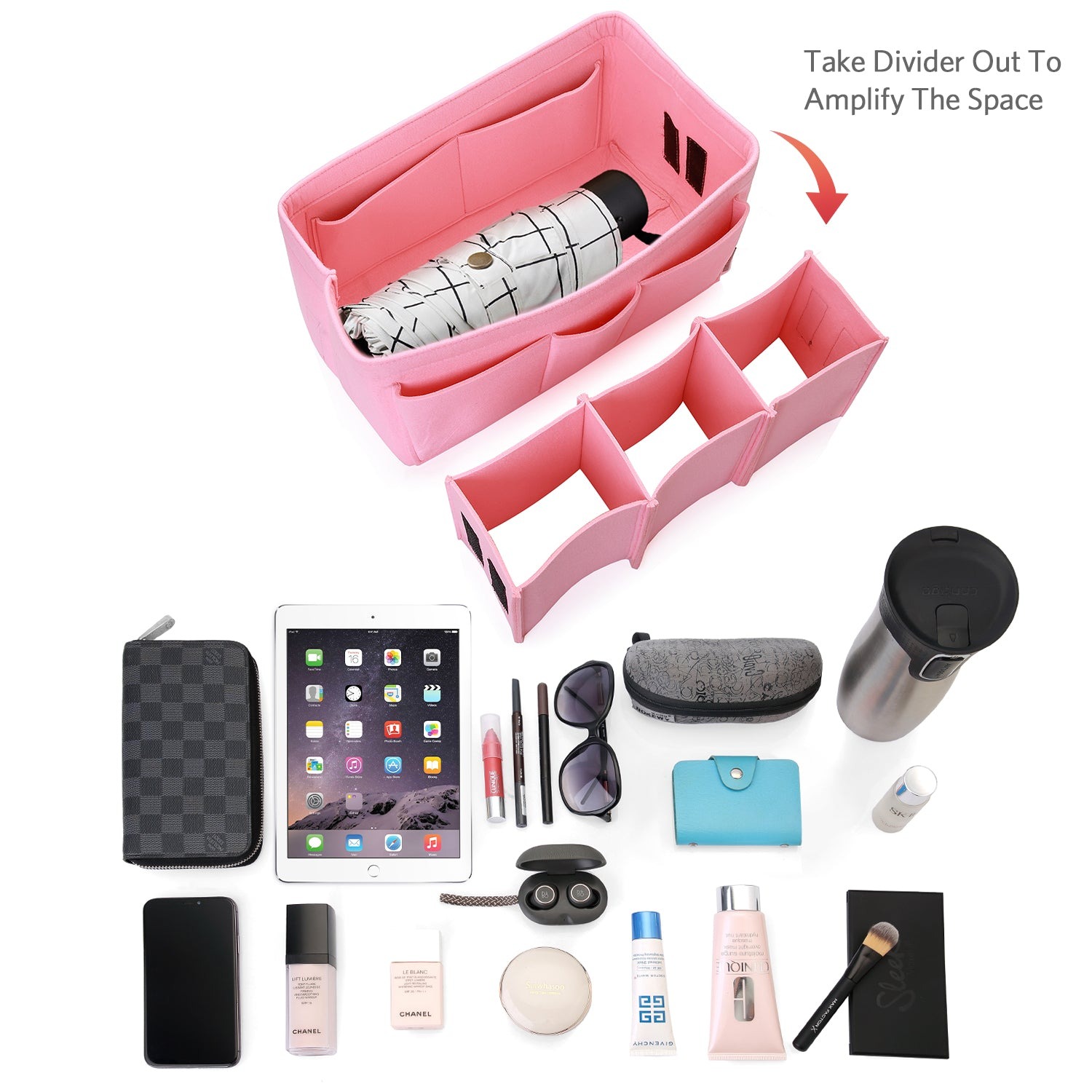 Filzeinlage-Beutelorganizer für Handtasche – Passt für LV Speedy 25 / 30 / 35 / 40, Neverfull MM / GM product image 60