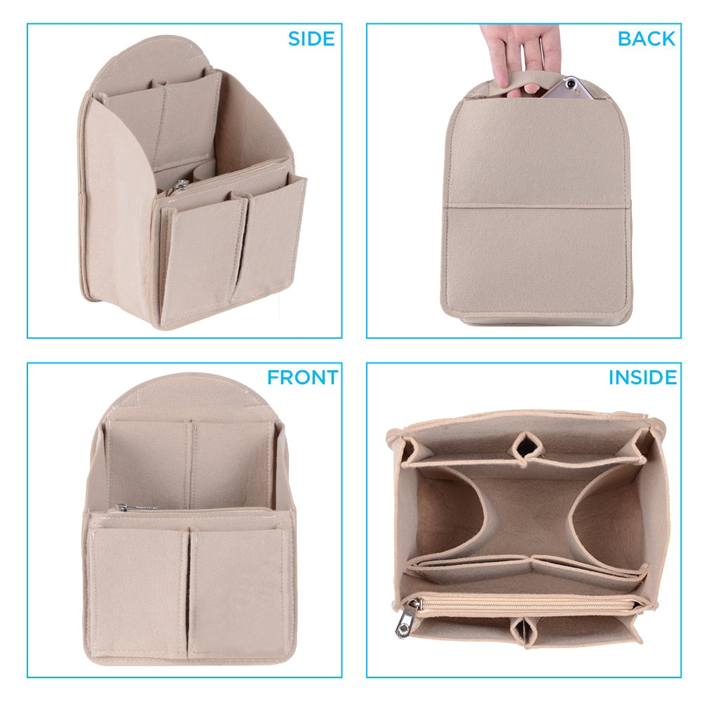 Filz-Organizer für Rucksäcke – Passend für runde und eckige Taschen, Beige/Grau/Kaffee/Schwarz product image 50
