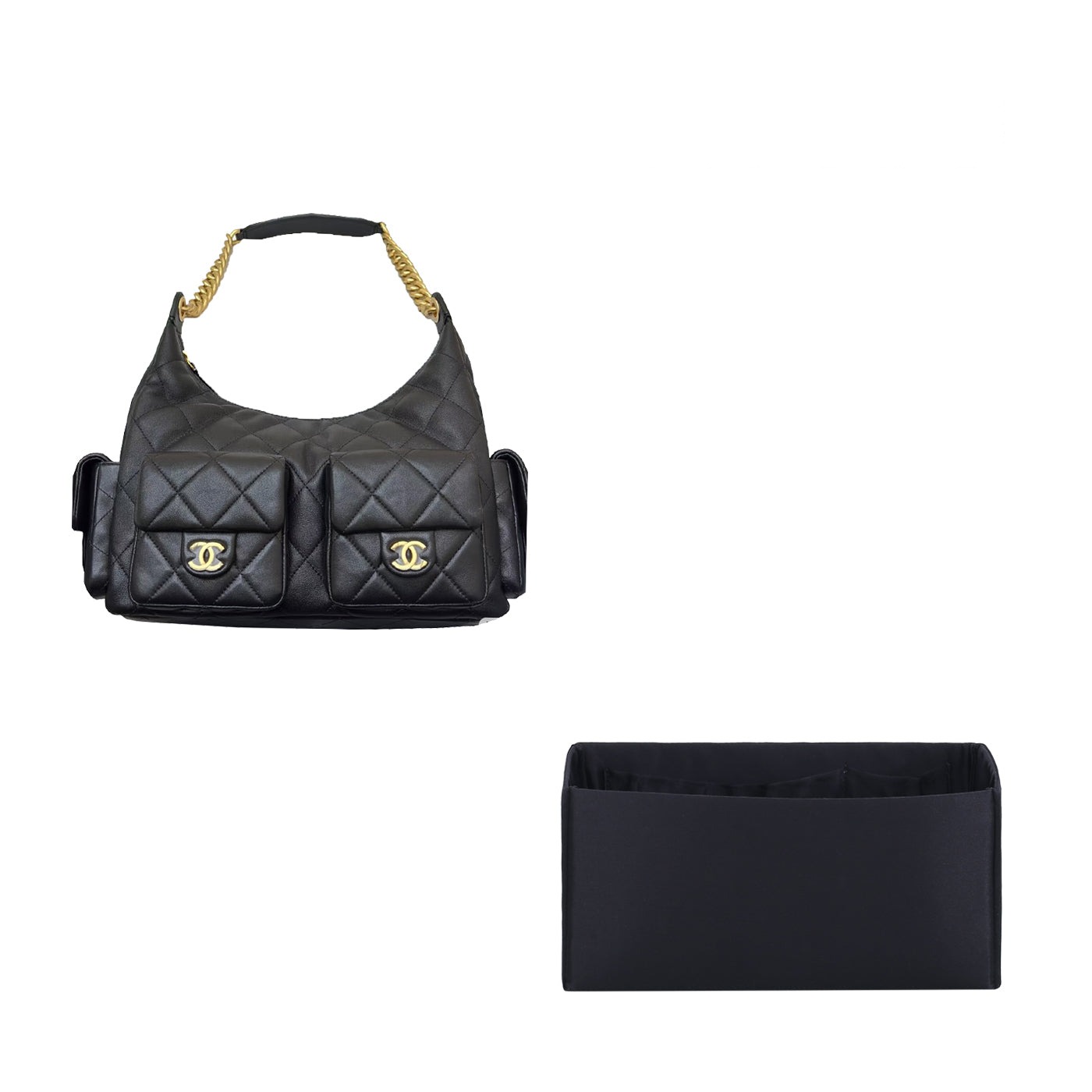 Seiden- & Satin-Taschenorganizer für Chanel 25C Hobo Small / Medium / Large