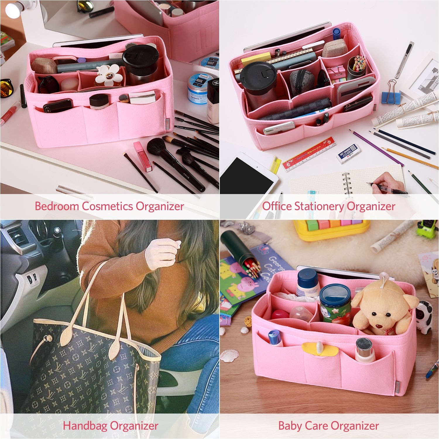 Filzeinlage-Beutelorganizer für Handtasche – Passt für LV Speedy 25 / 30 / 35 / 40, Neverfull MM / GM product image 64