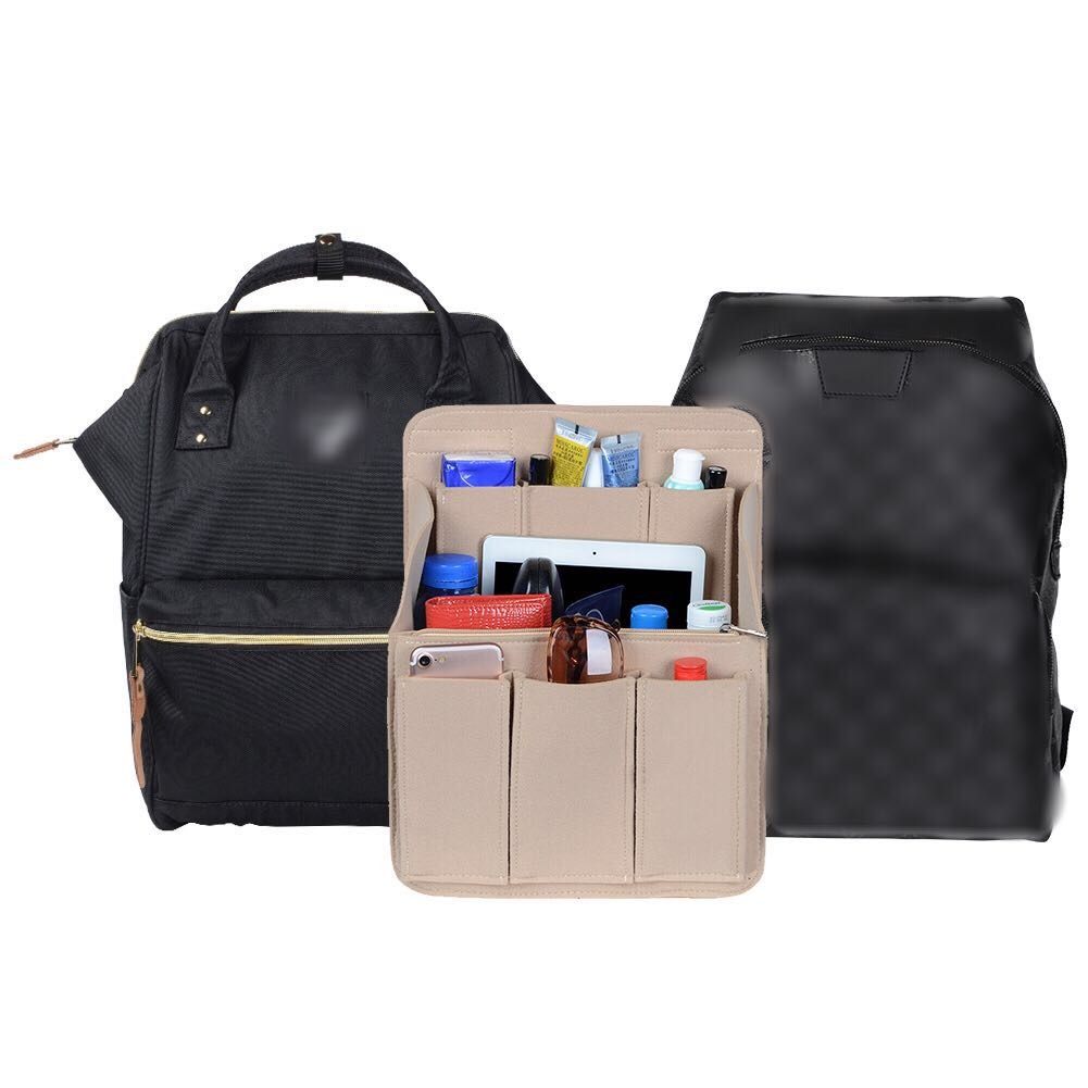 Filz-Organizer für Rucksäcke – Passend für runde und eckige Taschen, Beige/Grau/Kaffee/Schwarz detail image 10