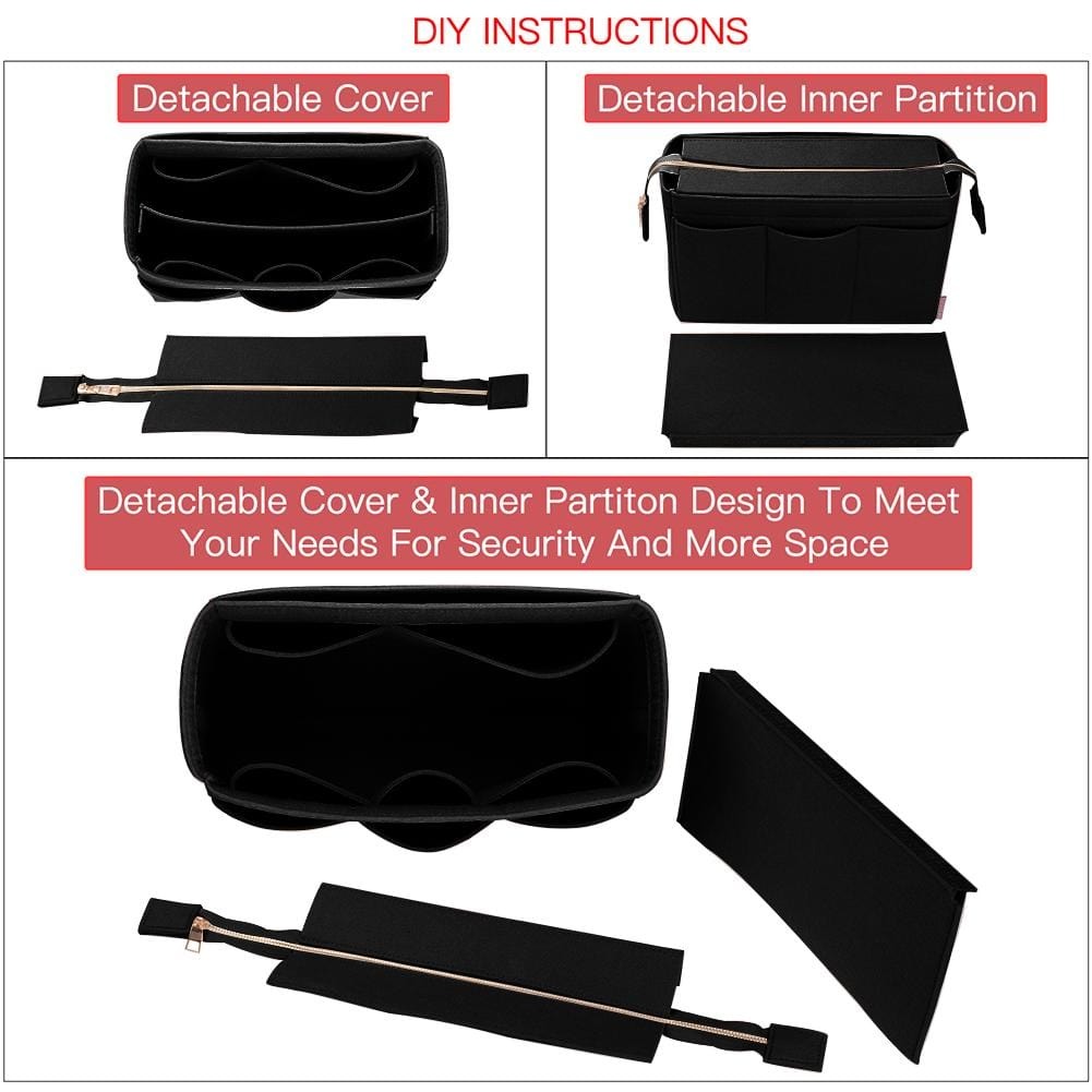 Organizer für Handtaschen mit abnehmbarem Reißverschlussdeckel für St. Louis PM und GM – Filzeinlage mit 9 Fächern product image 22
