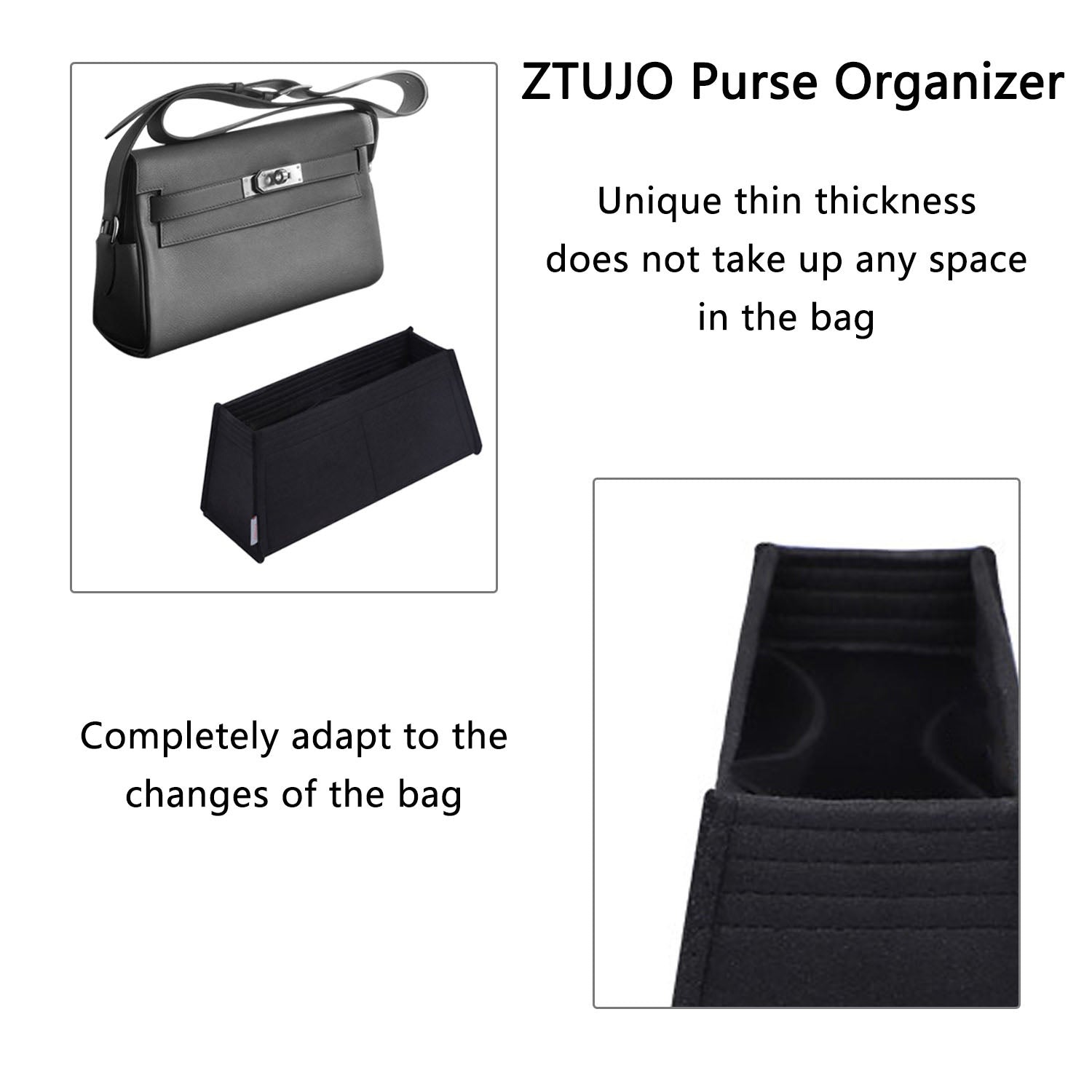 Premium Geldbörsen-Organizer für Hermes Kelly Messenger PM (25 cm) / GM (32 cm) product image 6