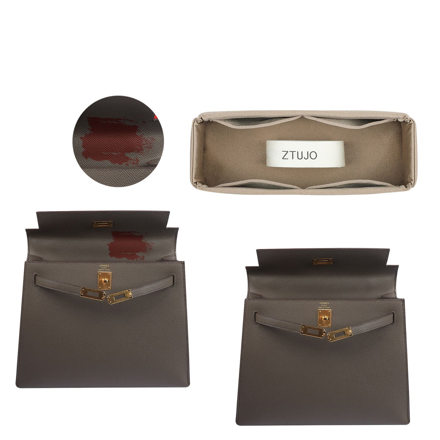 Seiden- und Satin-Organizer für Hermes Kelly 25 / 28 / 32 / 35 / 40 product image 5