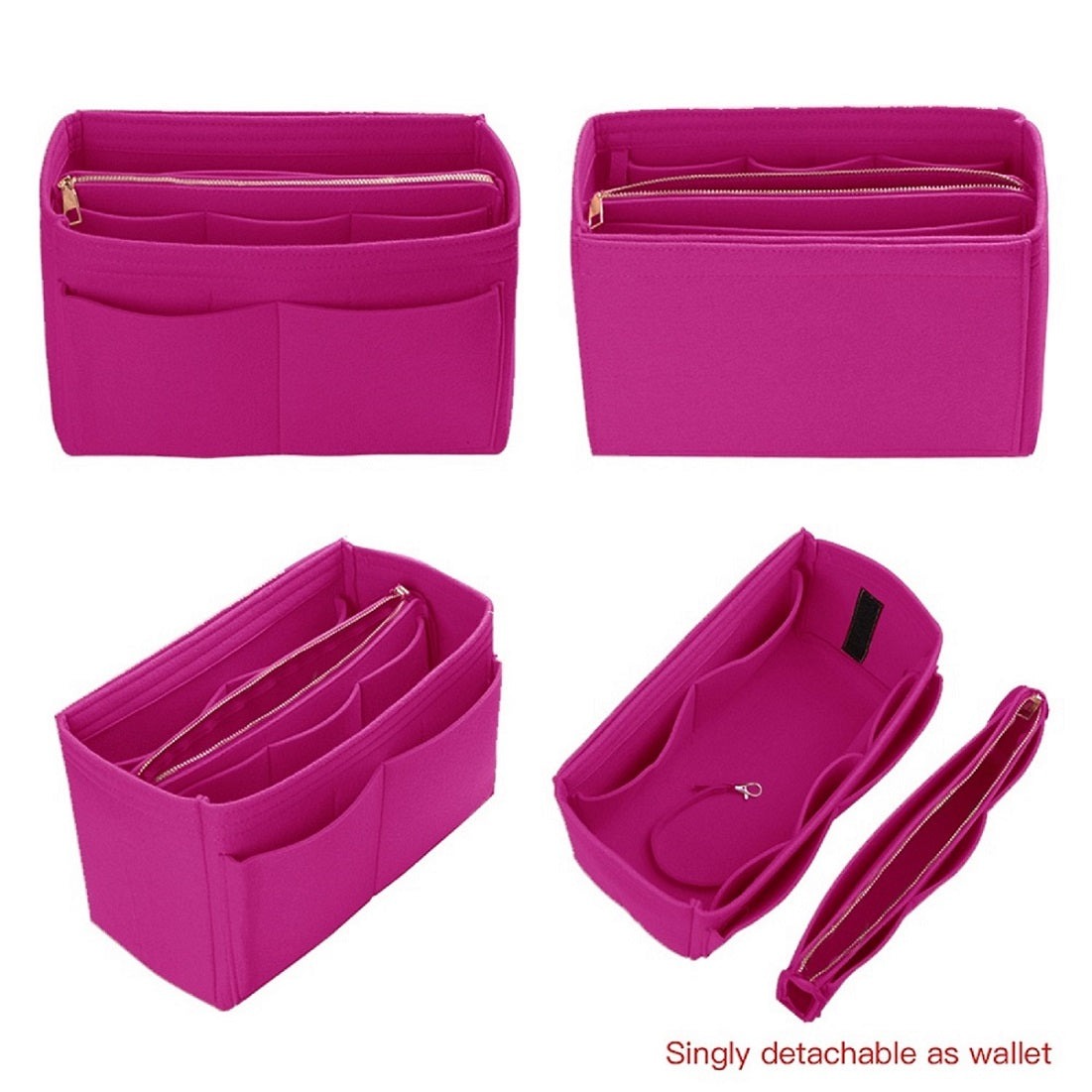 Taschenorganizer für LV Speedy Neverfull Tote – 6 Größen, Filz-Tascheneinsatz mit Reißverschluss product image 32