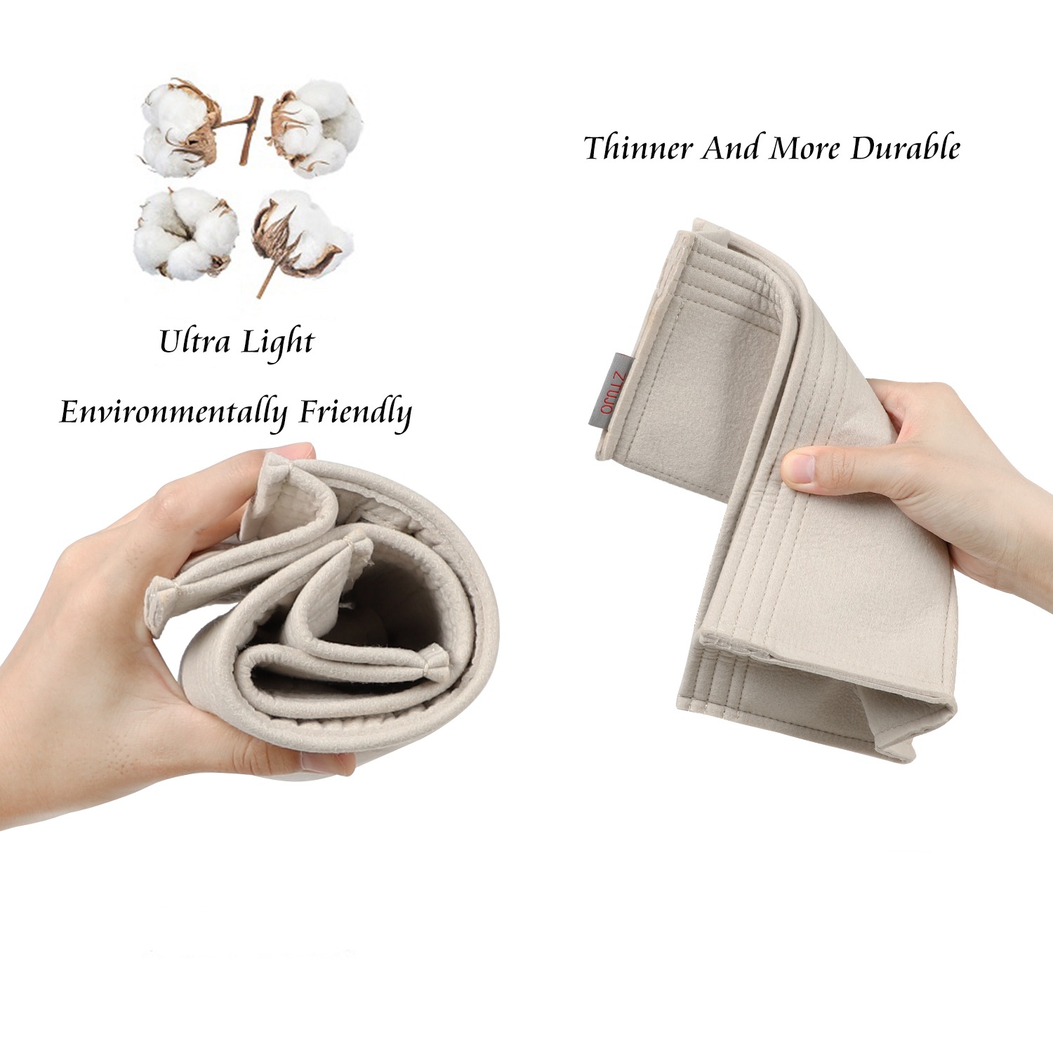 Premium Handtaschen-Organizer für Hermes Jypsiere 28 / 31 / 34 – 7 Fächer, weicher Filz, YKK-Reißverschlüsse product image 3