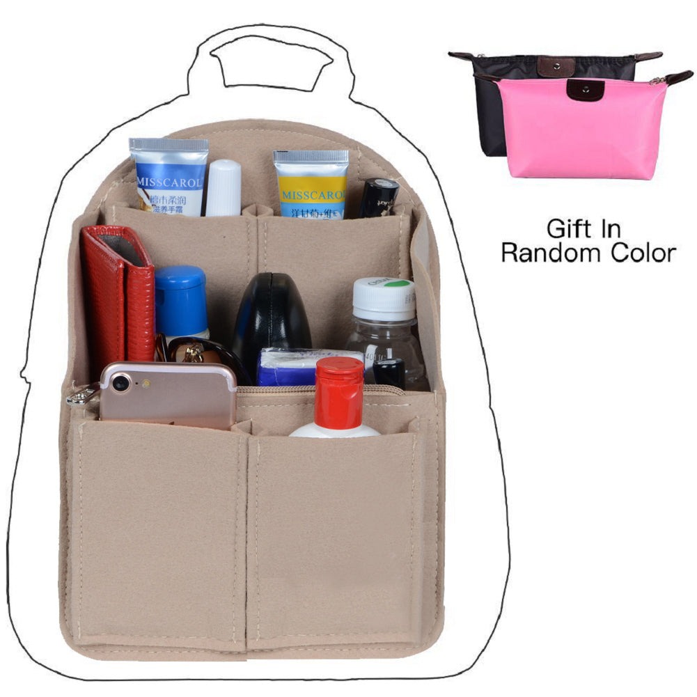 Filz-Organizer für Rucksäcke – Passend für runde und eckige Taschen, Beige/Grau/Kaffee/Schwarz product image 49
