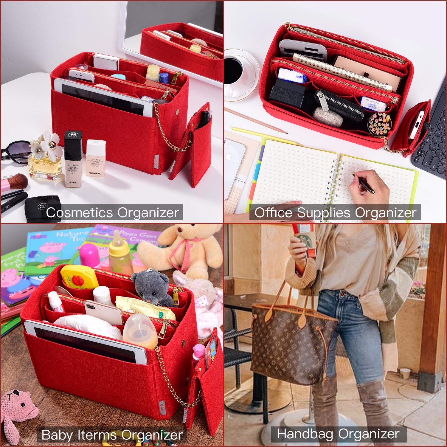 Taschenorganizer-Einlage für Designer-Handtaschen mit RFID-Schutzfach – Passt für LV Speedy, Neverfull & mehr product image 28
