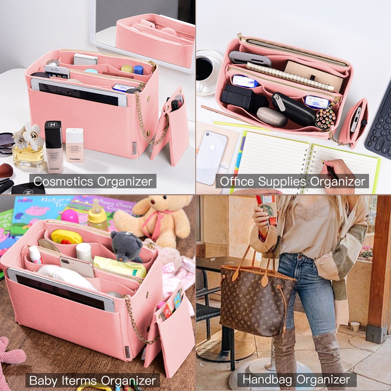 Taschenorganizer-Einlage für Designer-Handtaschen mit RFID-Schutzfach – Passt für LV Speedy, Neverfull & mehr product image 7
