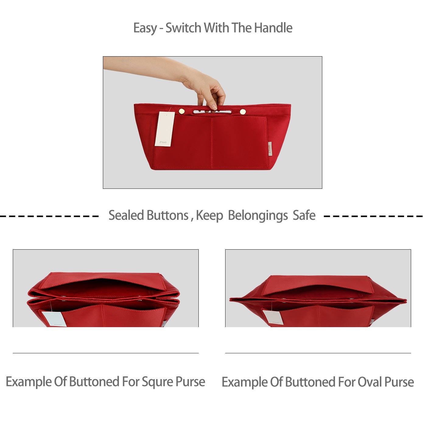 Knödel-Design Handtaschen-Organizer-Einsatz für Handtasche und Tote Bag-Formformer – Passt für Speedy, Neverfull, 6 Größen product image 16