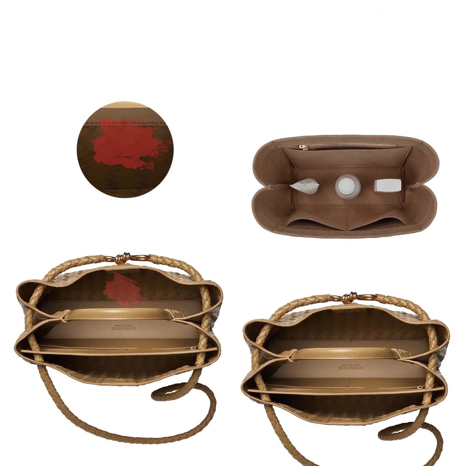 Organizer für Bottega Veneta BV Andiamo Small / Medium / Large – Premium-Filzeinlage product image 4