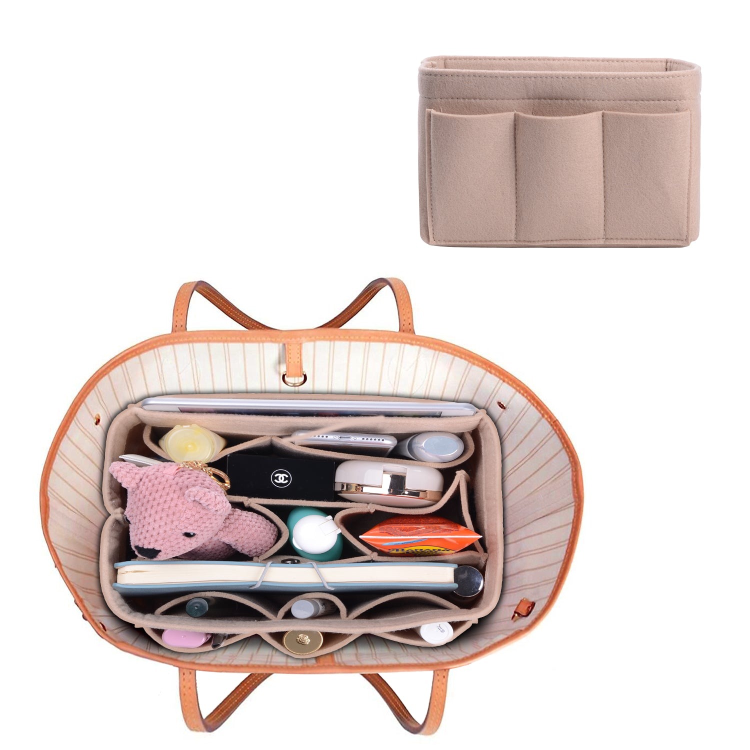 INNERBAG Taschenorganizer mit genähtem Boden für LV Speedy 35 und Neverfull MM – Groß product image 26