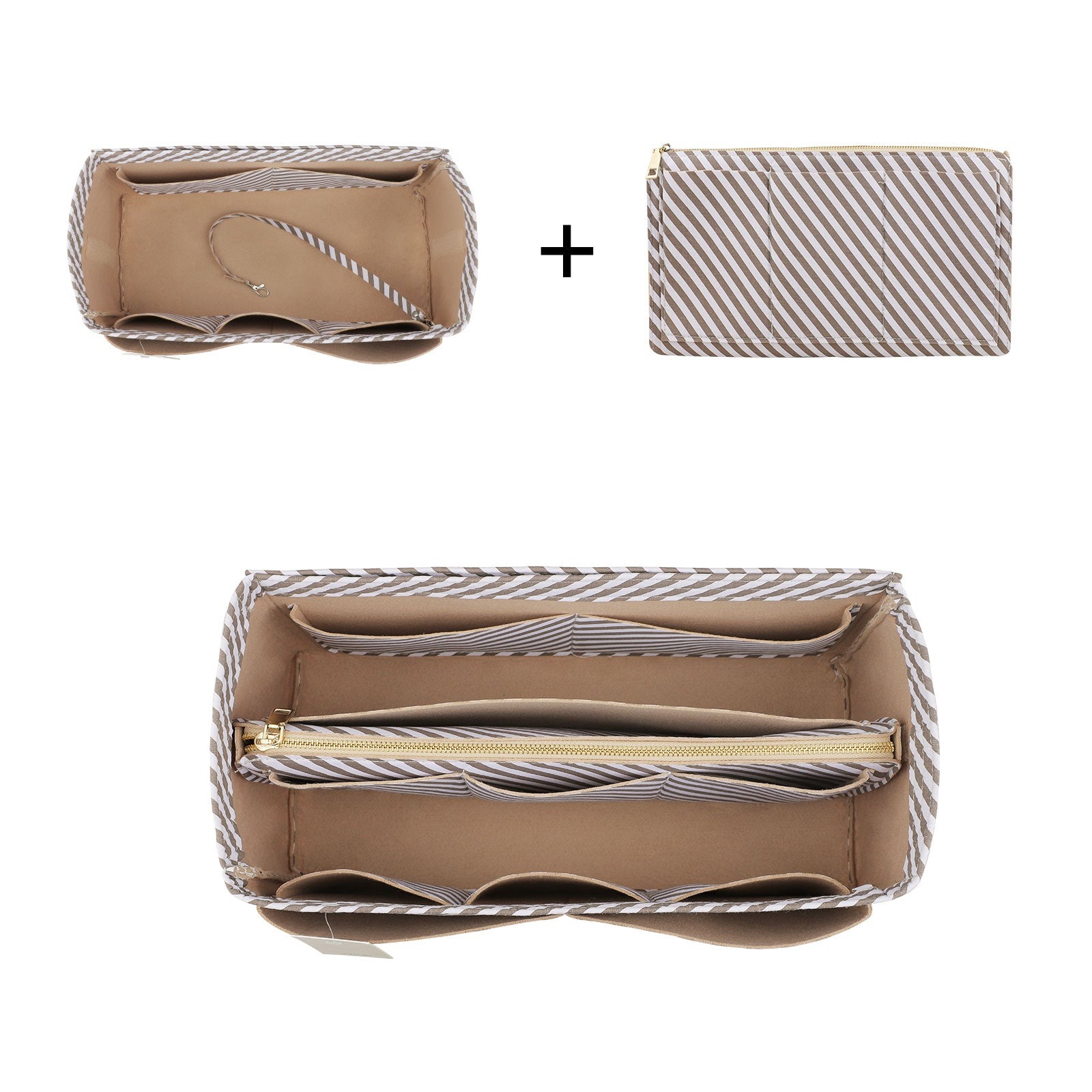 Taschenorganizer für LV Speedy Neverfull Tote – 6 Größen, Filz-Tascheneinsatz mit Reißverschluss product image 99