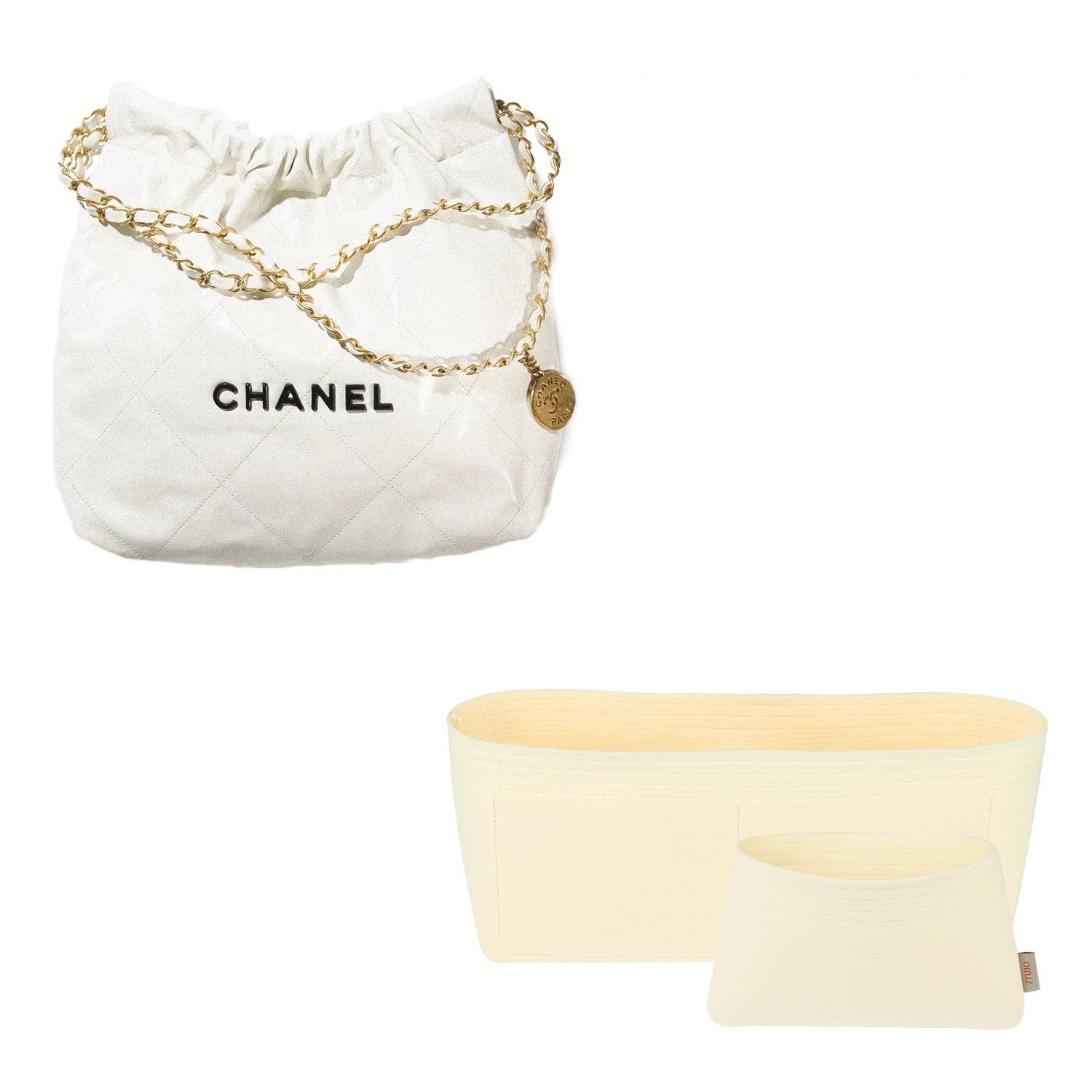 Premium-Geldbörsen-Organizer für Chanel 22 Small / Medium / Large – 5 Taschen, weicher Filz product image 7