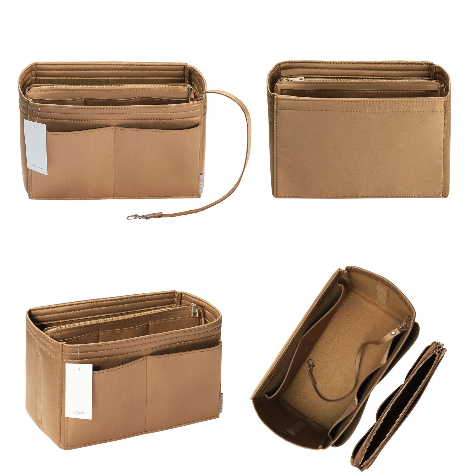 Taschenorganizer für LV Speedy Neverfull Tote – 6 Größen, Filz-Tascheneinsatz mit Reißverschluss product image 126