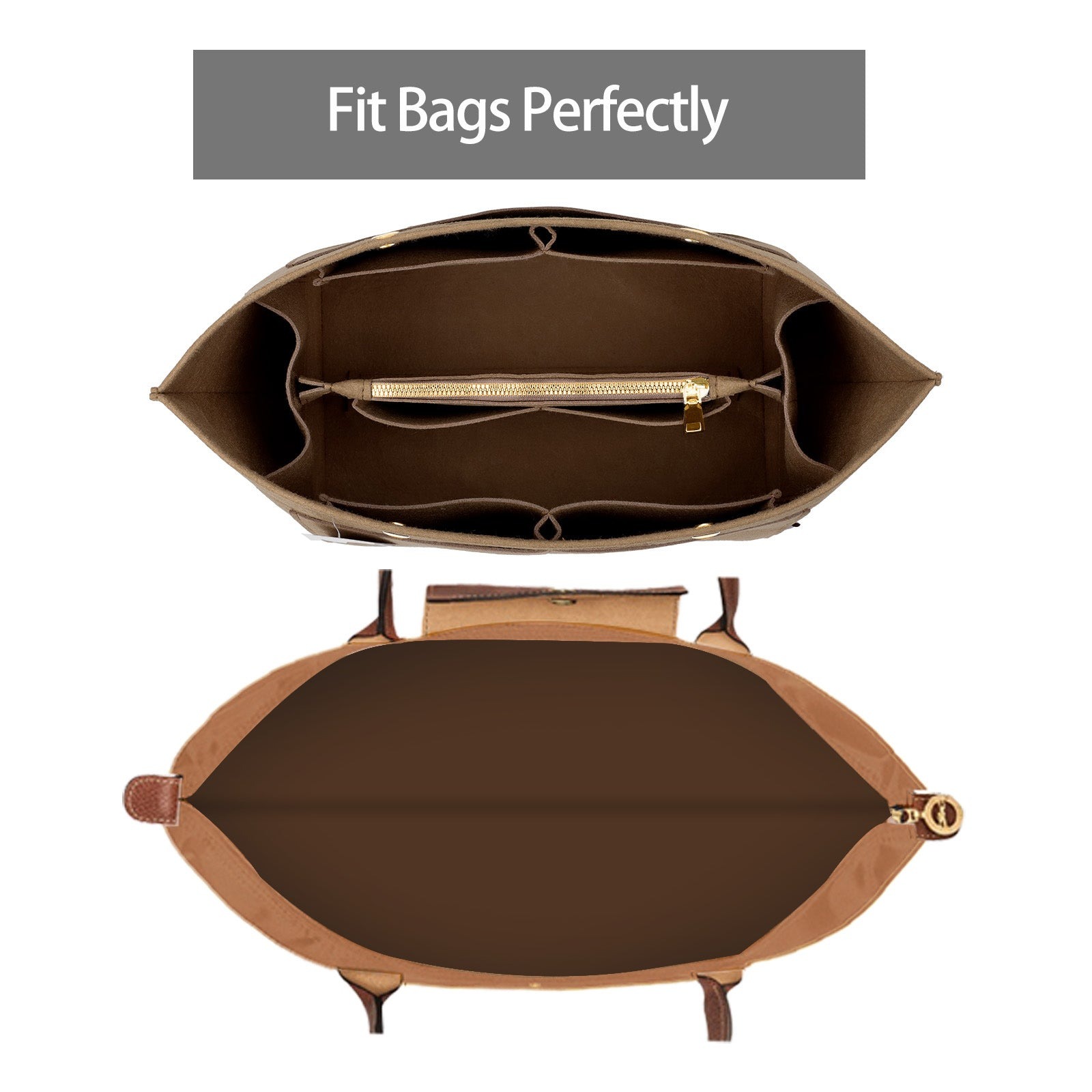 Einsatz für Handtaschen-Organizer für Longchamp Le Pliage – Passend für Top Handle S/M & Schultertasche S/L product image 22
